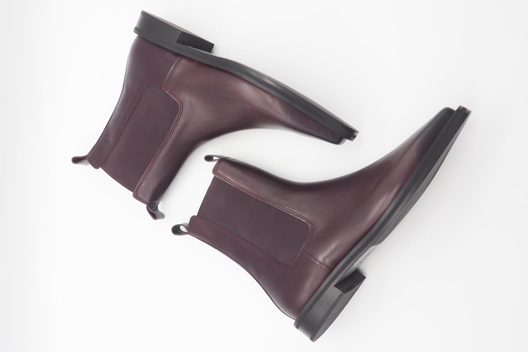 Damen Chelsea Stiefelette aus Leder in Bordeaux - Karreform Damen Stiefeletten Kennel & Schmenger 