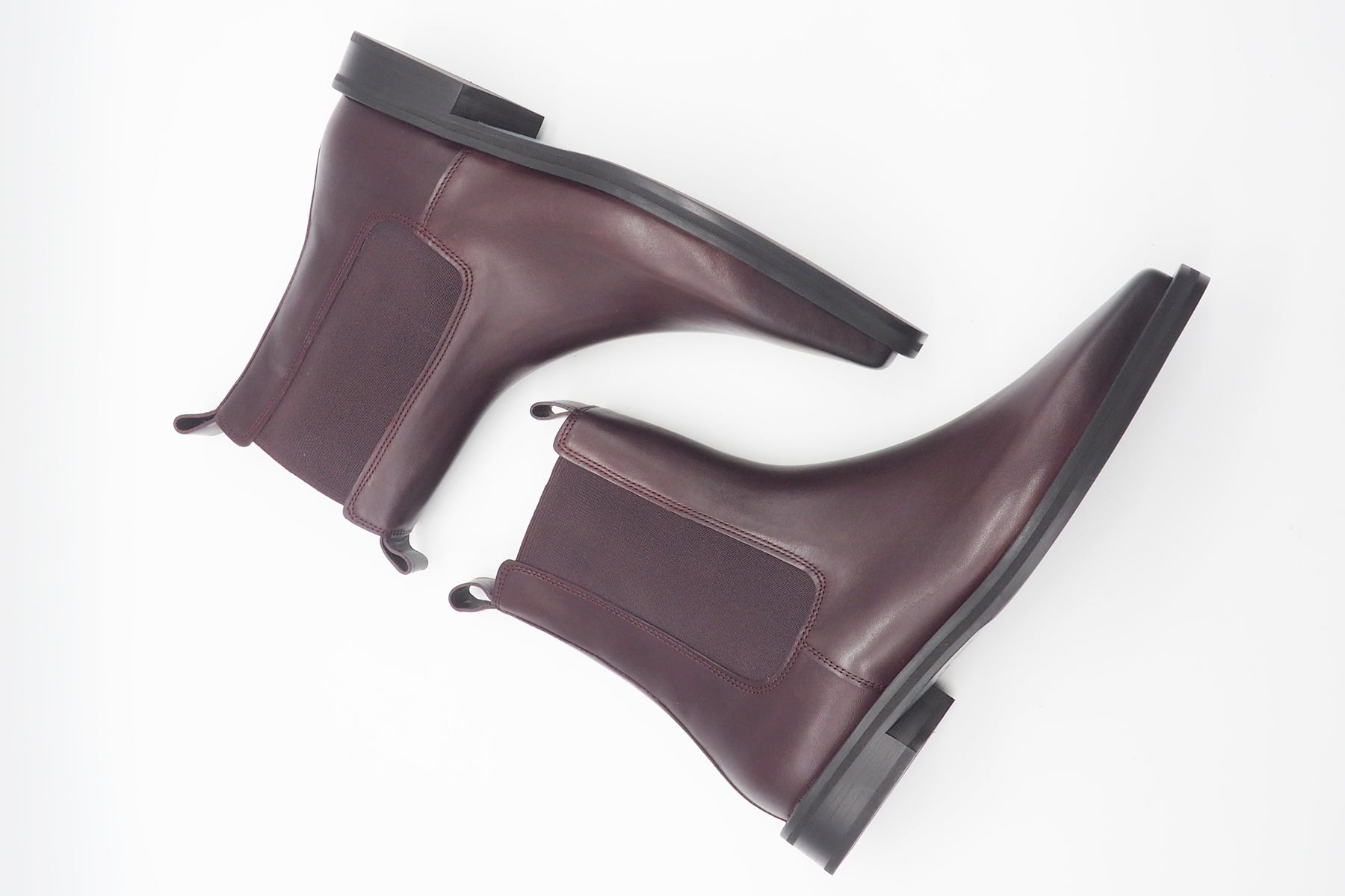 Damen Chelsea Stiefelette aus Leder in Bordeaux - Karreform Damen Stiefeletten Kennel & Schmenger 