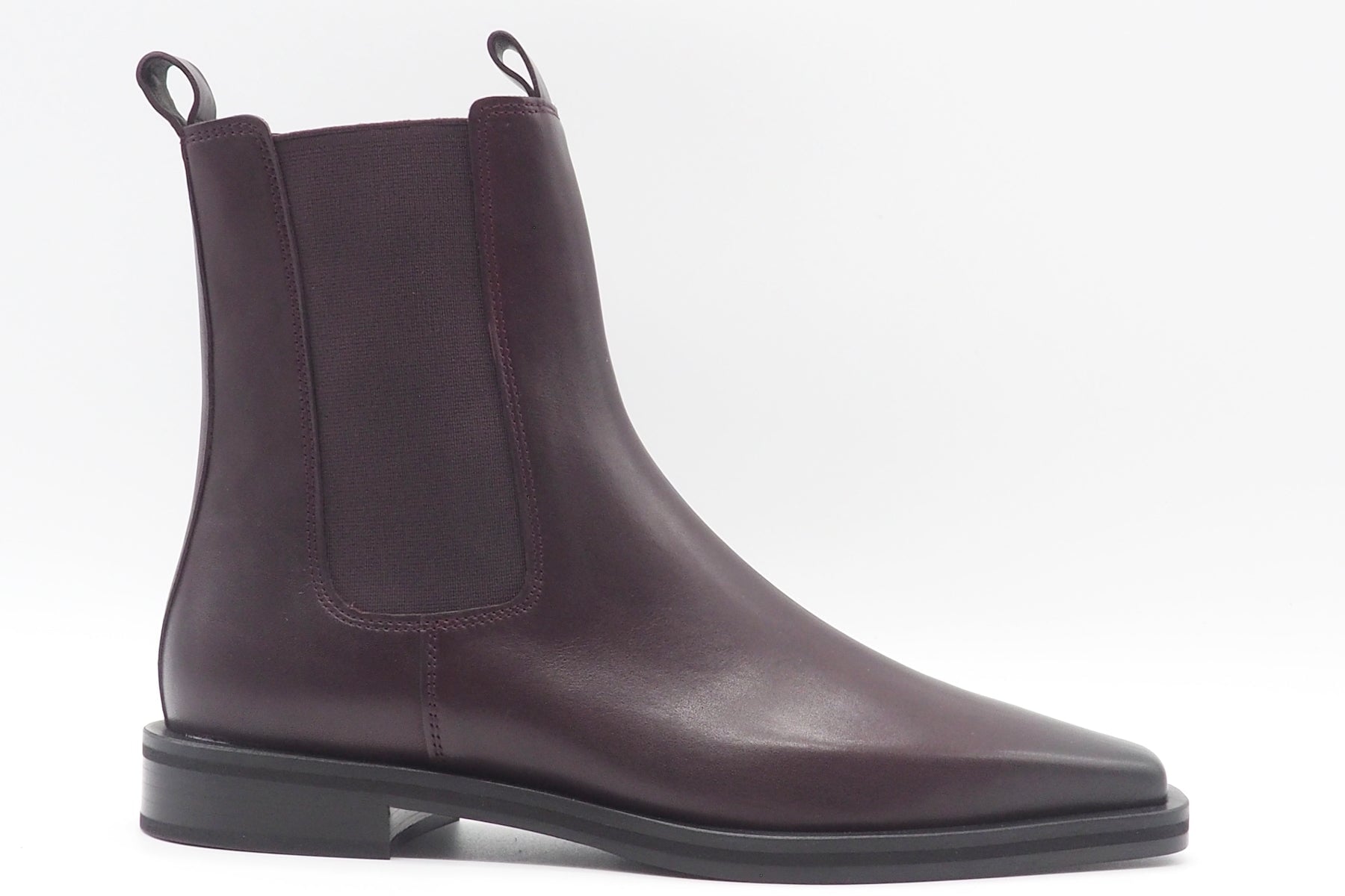 Damen Chelsea Stiefelette aus Leder in Bordeaux - Karreform Damen Stiefeletten Kennel & Schmenger 