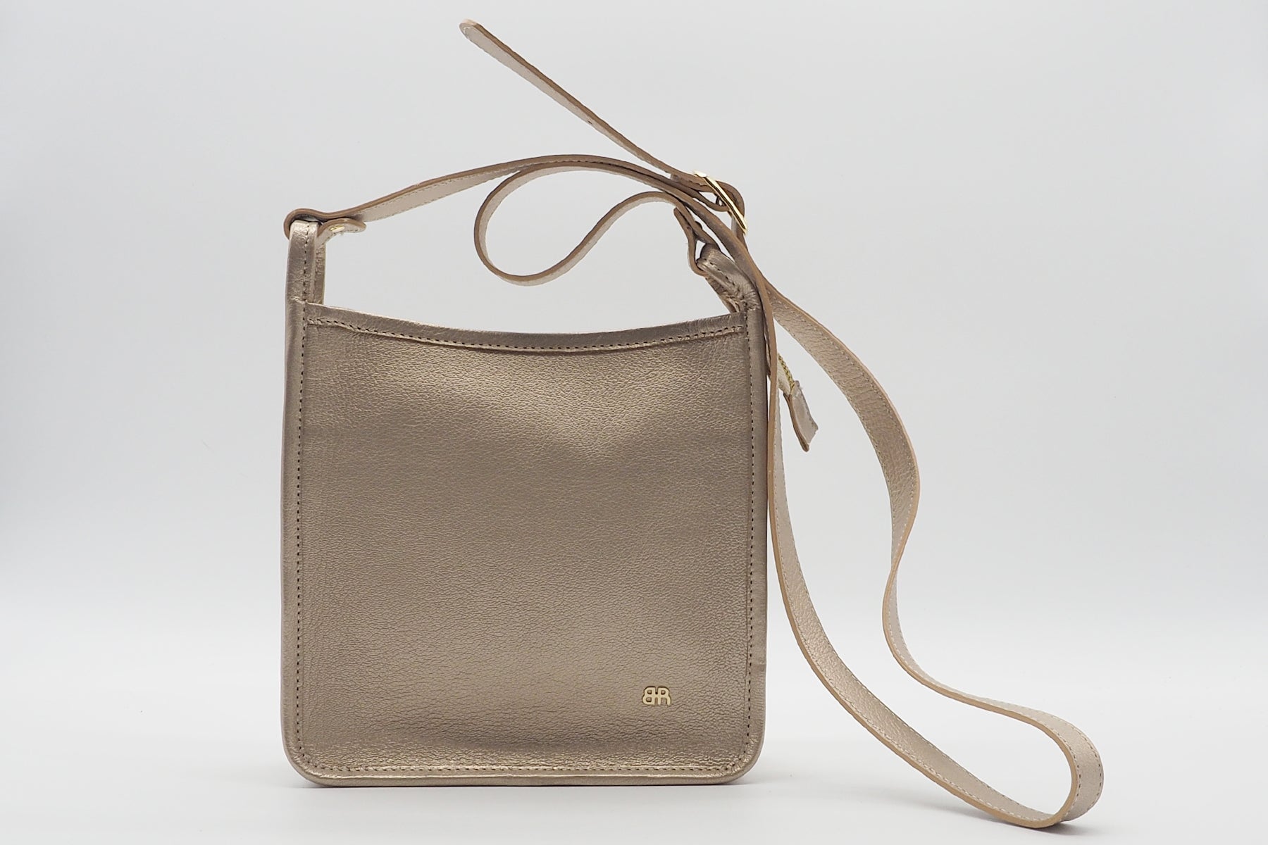 Damen Crossbodytasche aus Metallicleder in Gold Damen Clutchbag Brunate 
