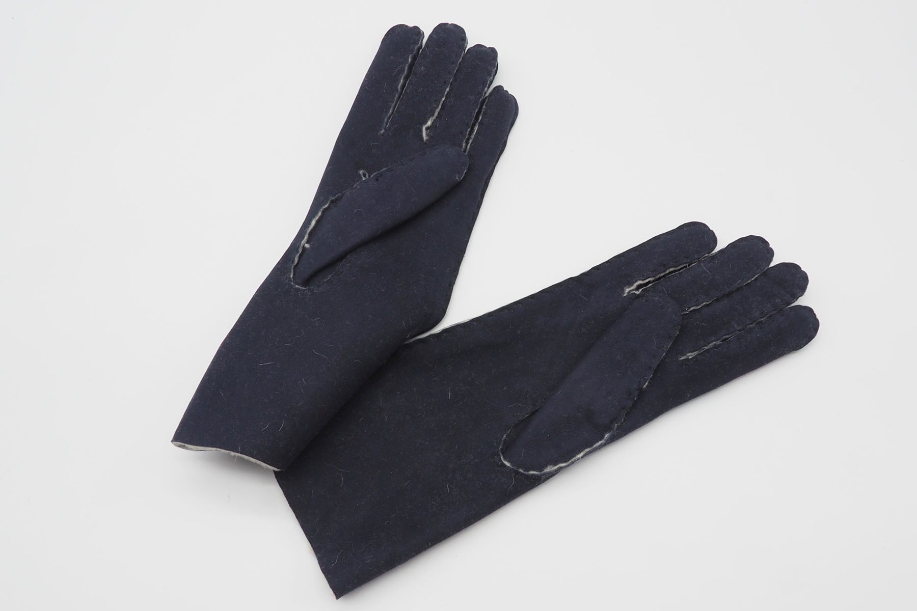 Damen Handschuhe von Hand genäht in Blau - echt Lammfell Damen Handschuhe C. Gloves 