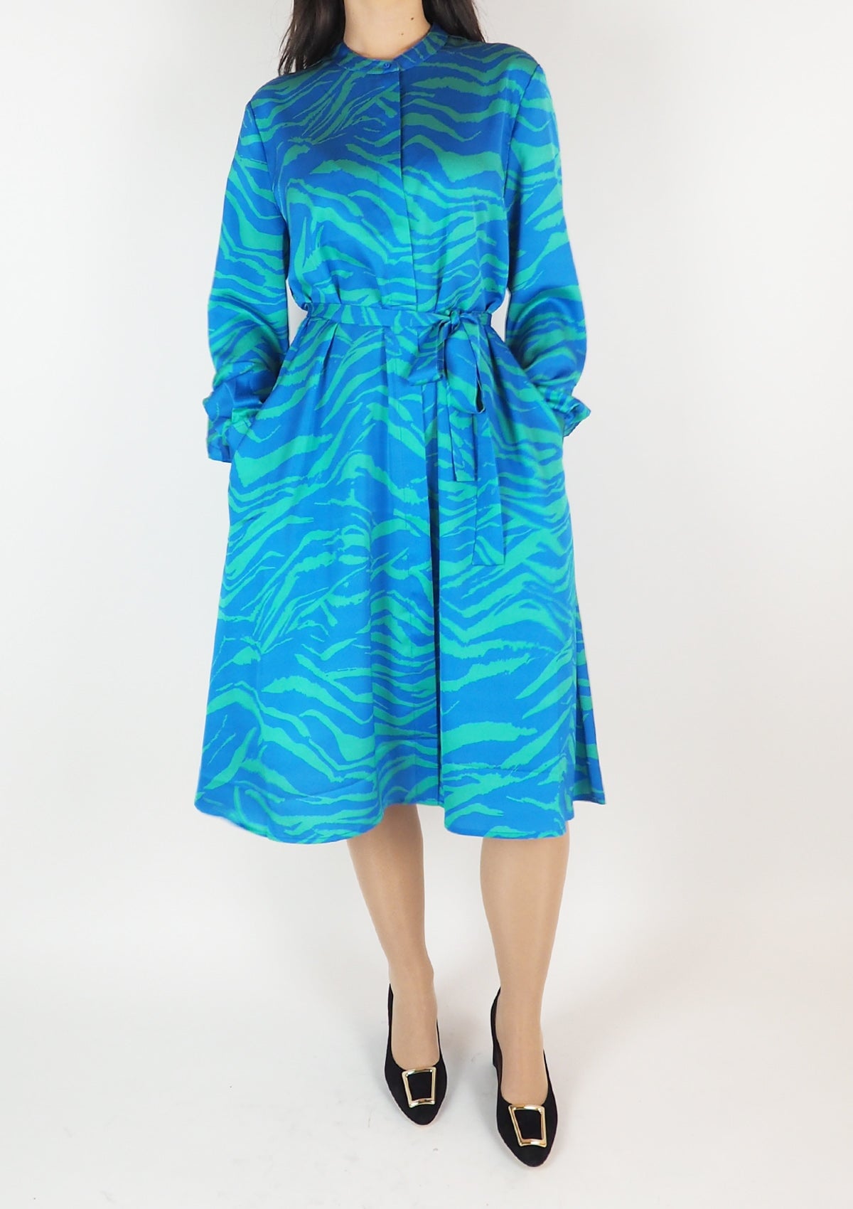 Damen Kleid aus Polyester in Blau & Grün Damen Kleid Anni Carlsson 