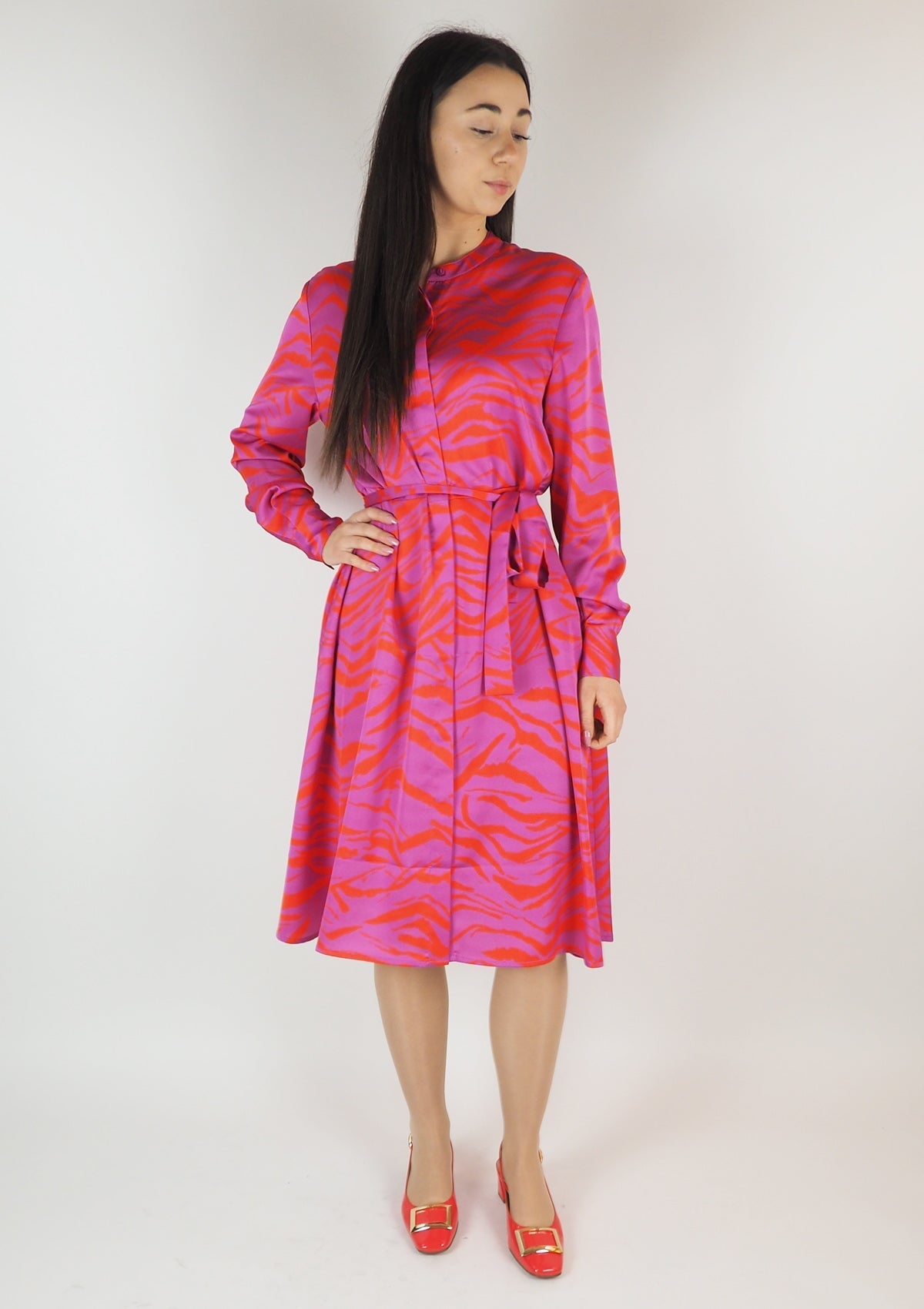 Damen Kleid aus Polyester in Pink & Rot Damen Kleid Anni Carlsson 