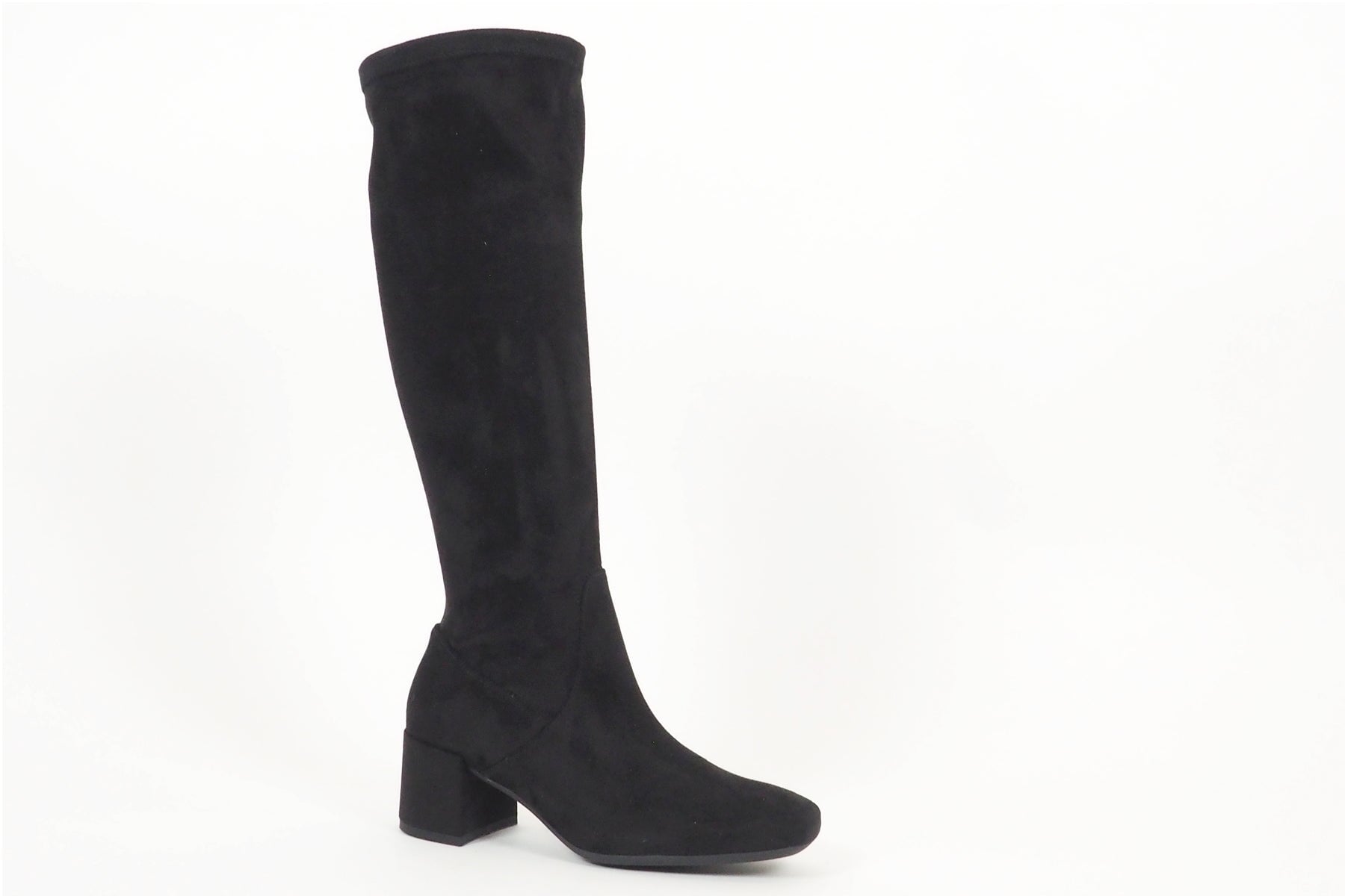 Damen Langschaftstiefel aus Veloursleder in Schwarz - Absatz 5cm Damen Stiefel Gabor 