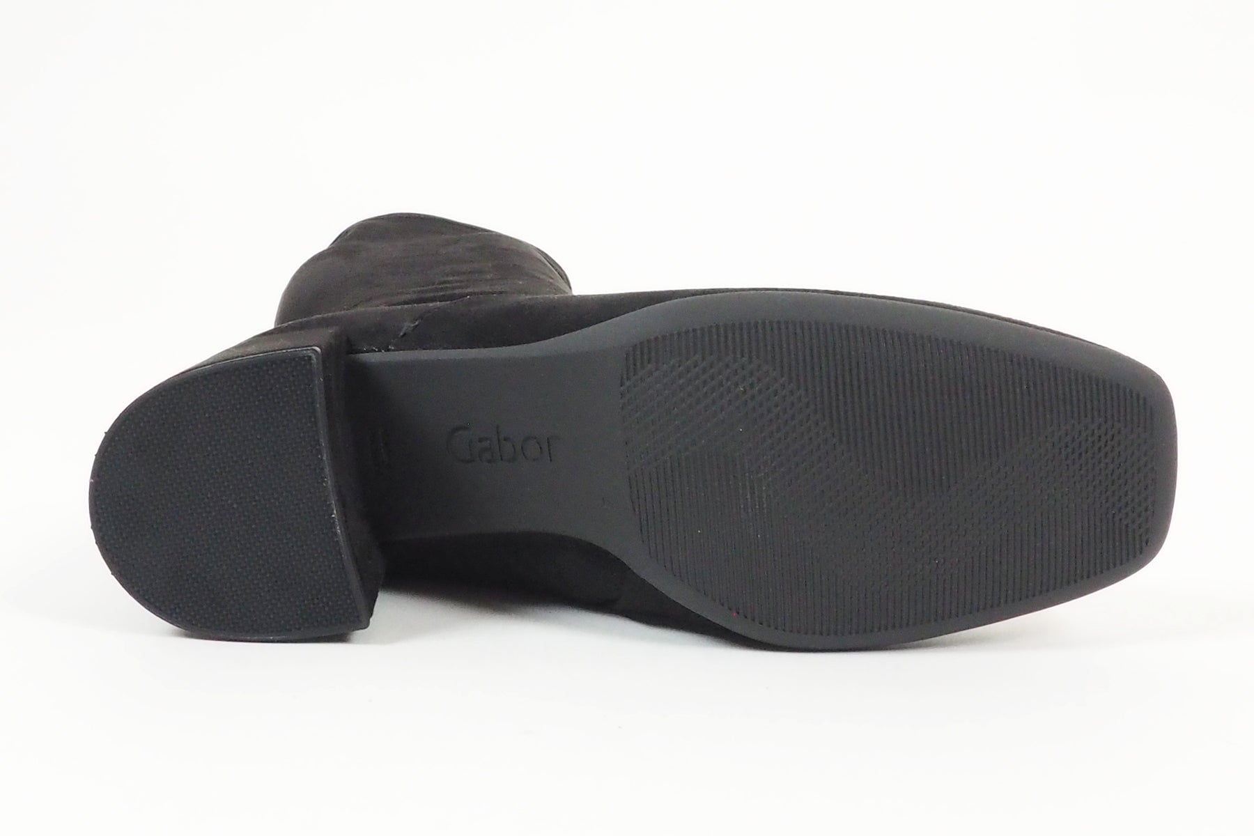 Damen Langschaftstiefel aus Veloursleder in Schwarz - Absatz 5cm Damen Stiefel Gabor 