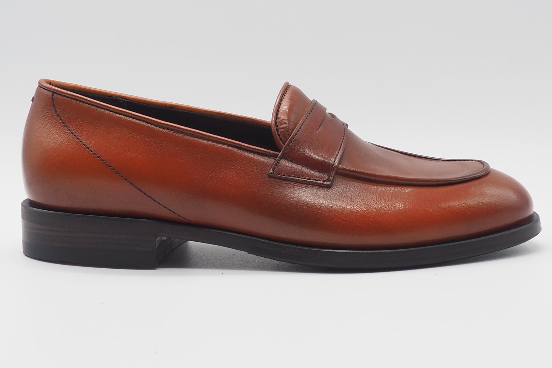 Damen Loafer aus Glattleder in Rost - Handverarbeitet Damen Loafers & Schnürer Pantanetti 