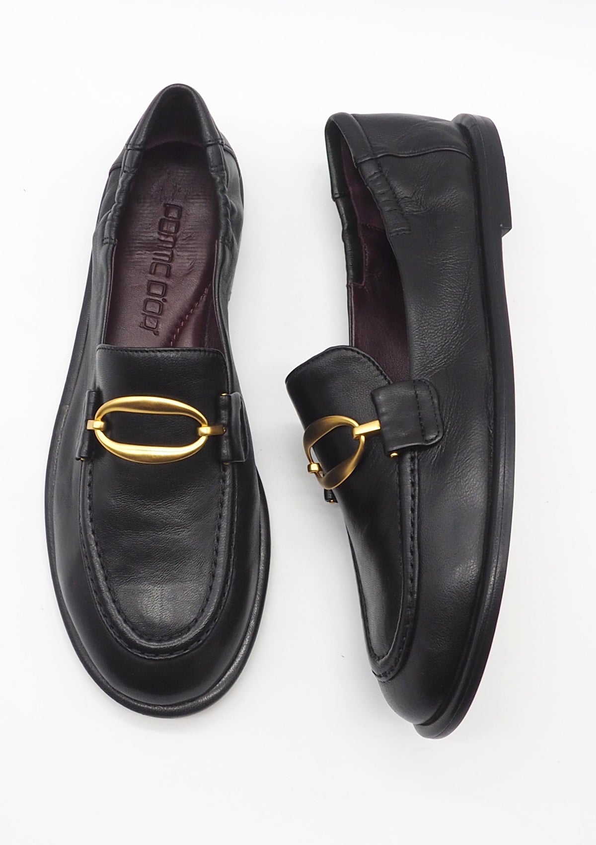 Damen Loafer aus handschuhweichem Leder in Schwarz - mit Schnalle Damen Loafers & Schnürer Pomme D'or 