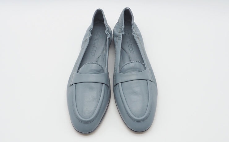 Damen Loafer aus Leder in Hellblau - Sacchettomachart - 1 cm Absatz Damen Loafers & Schnürer Pomme D'or 