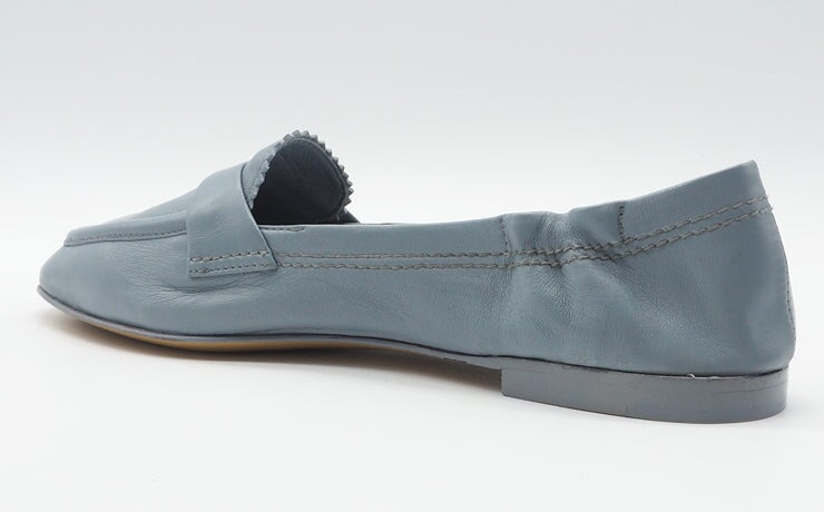 Damen Loafer aus Leder in Hellblau - Sacchettomachart - 1 cm Absatz Damen Loafers & Schnürer Pomme D'or 