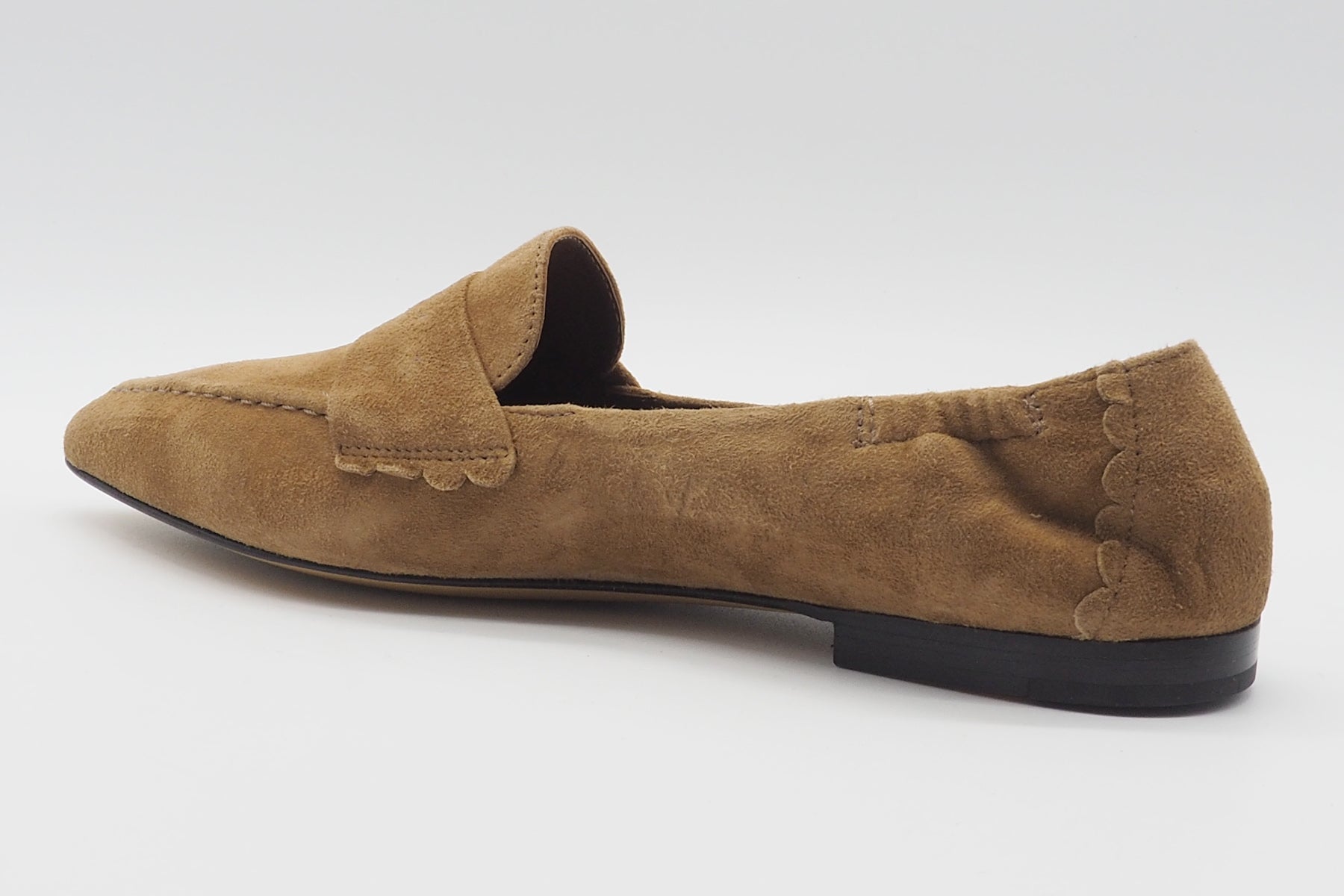 Damen Loafer aus softem Velours in Caramelbraun - Sacchettomachart Damen Loafers & Schnürer Pomme D'or 