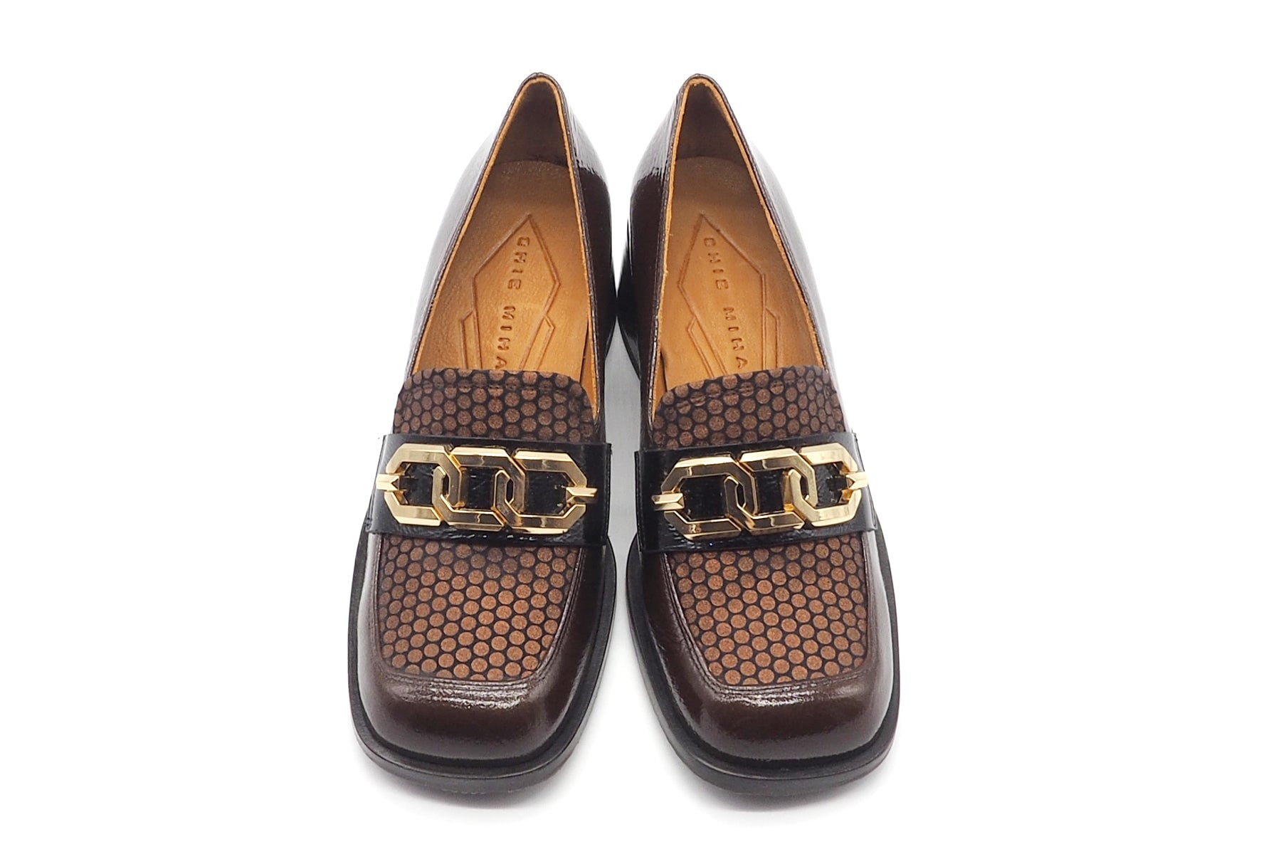 Damen Loafer in Karreeform in Braun & Metallic- Boal Damen Loafers & Schnürer Chie Mihara 