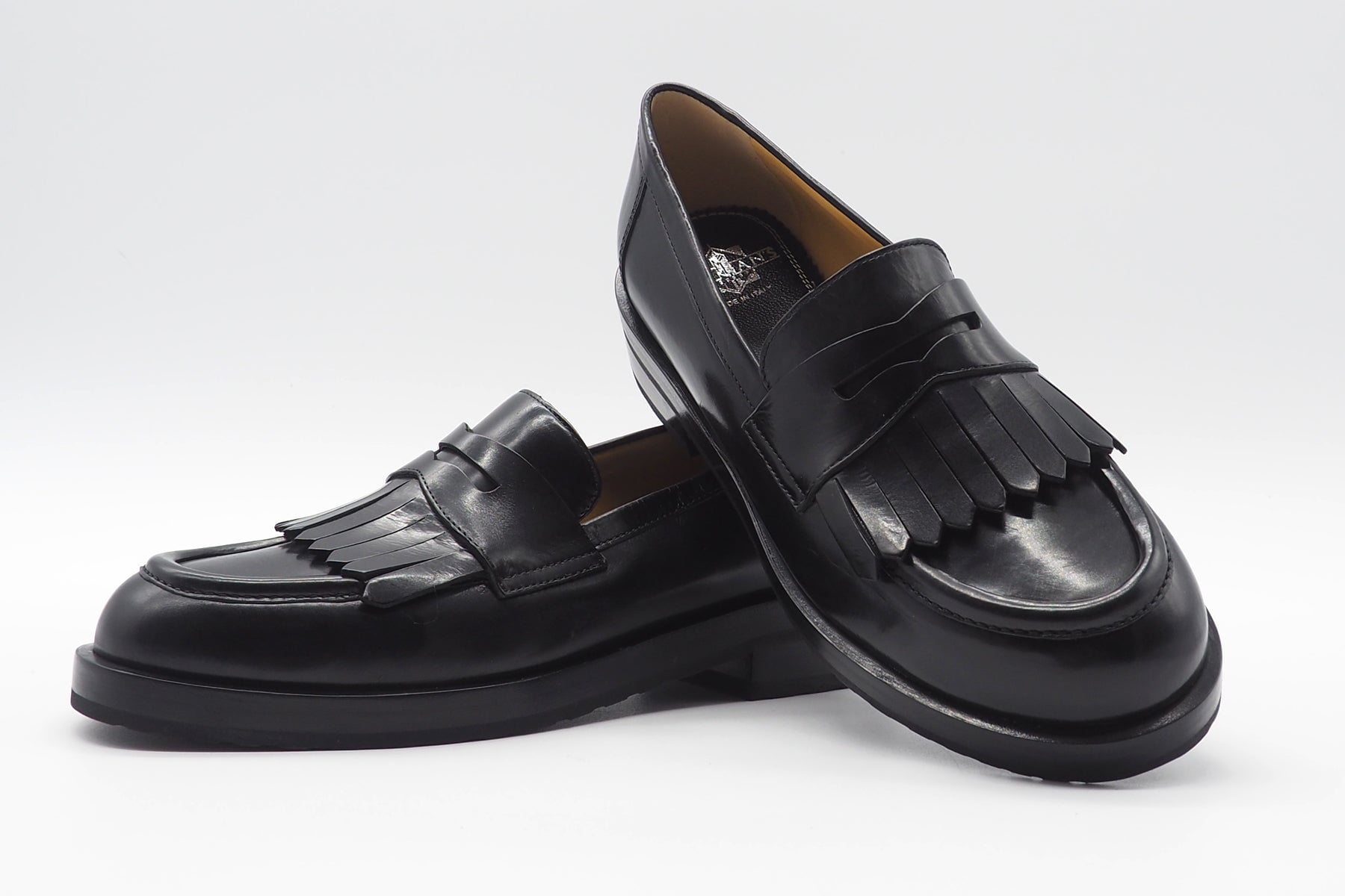 Damen Loafer mit Fransen aus Leder in Schwarz - Absatz 3 cm Damen Loafers & Schnürer Truman´s 