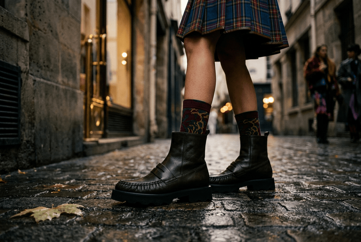 Damen Moccasin Boots aus Nappaleder in Dunkelbraun - Mikrozellboden Damen Boots & Booties Kennel & Schmenger 