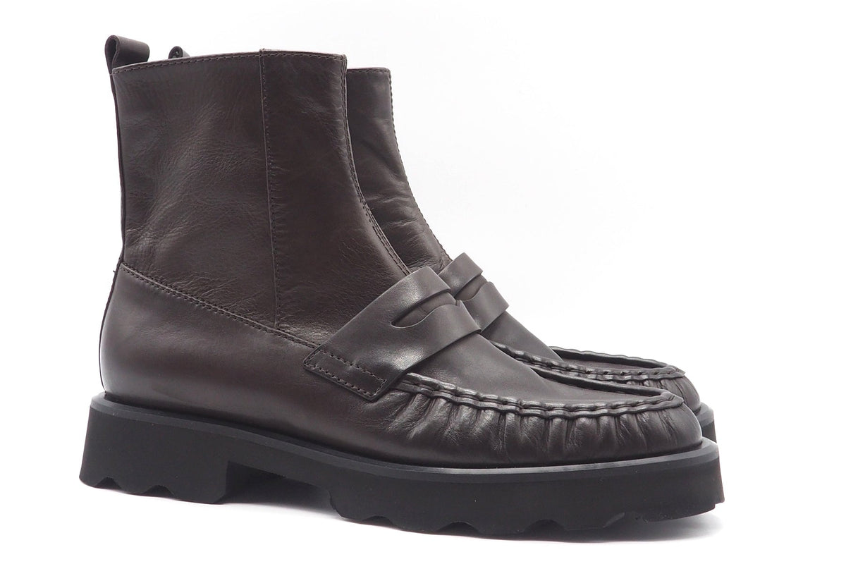 Damen Moccasin Boots aus Nappaleder in Dunkelbraun - Mikrozellboden Damen Boots & Booties Kennel & Schmenger 