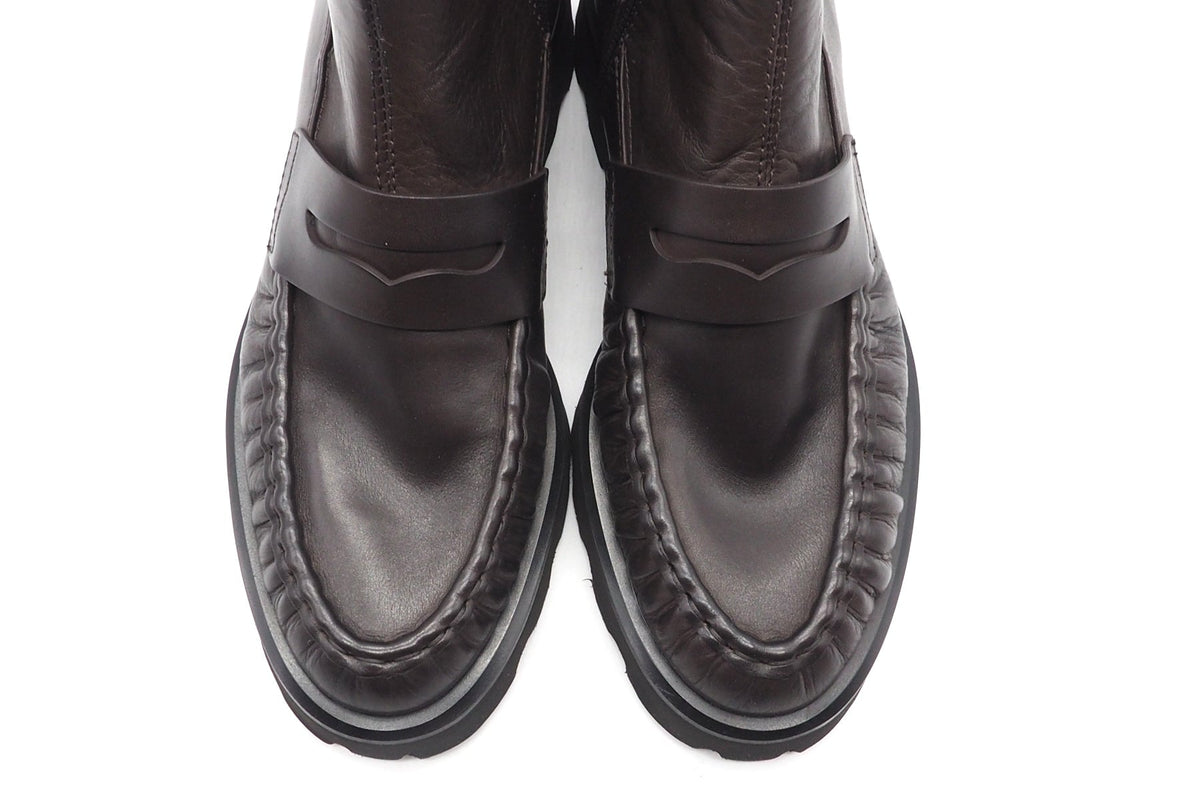 Damen Moccasin Boots aus Nappaleder in Dunkelbraun - Mikrozellboden Damen Boots & Booties Kennel & Schmenger 