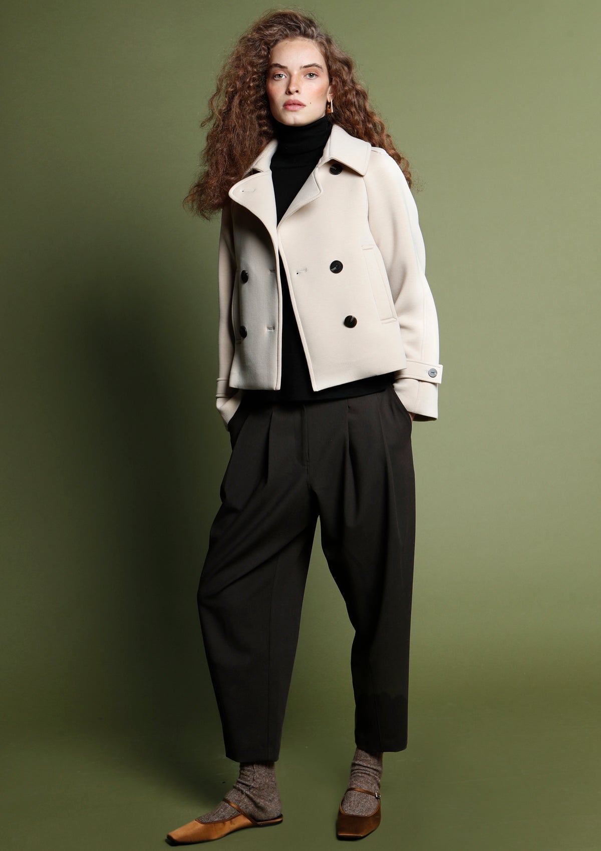 Damen Neoprenejacke in Bone/Neutral Damen Jacke Psophia 