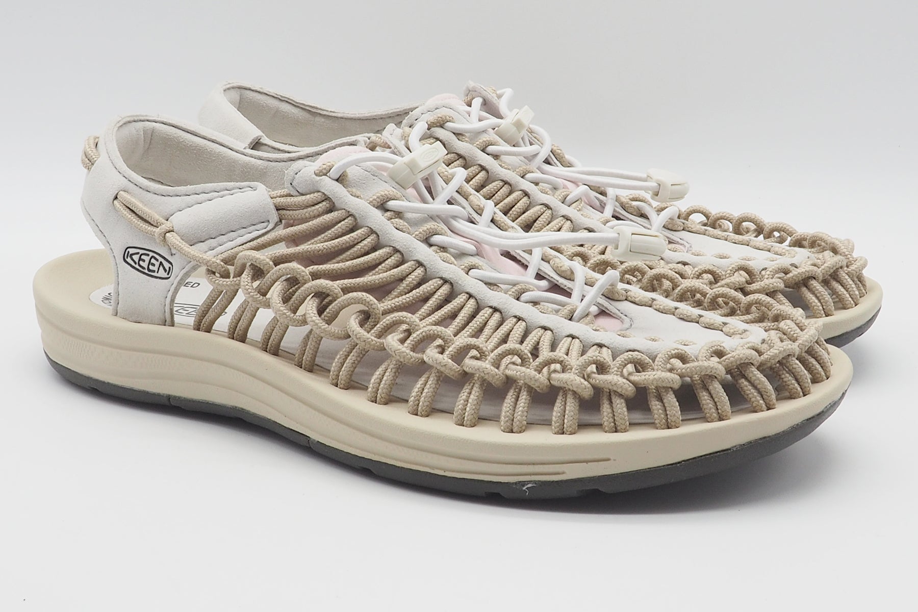Damen Ourdoor Sandale aus technischer Faser in Beige & Rosa - Uneek Damen Sandale Keen 