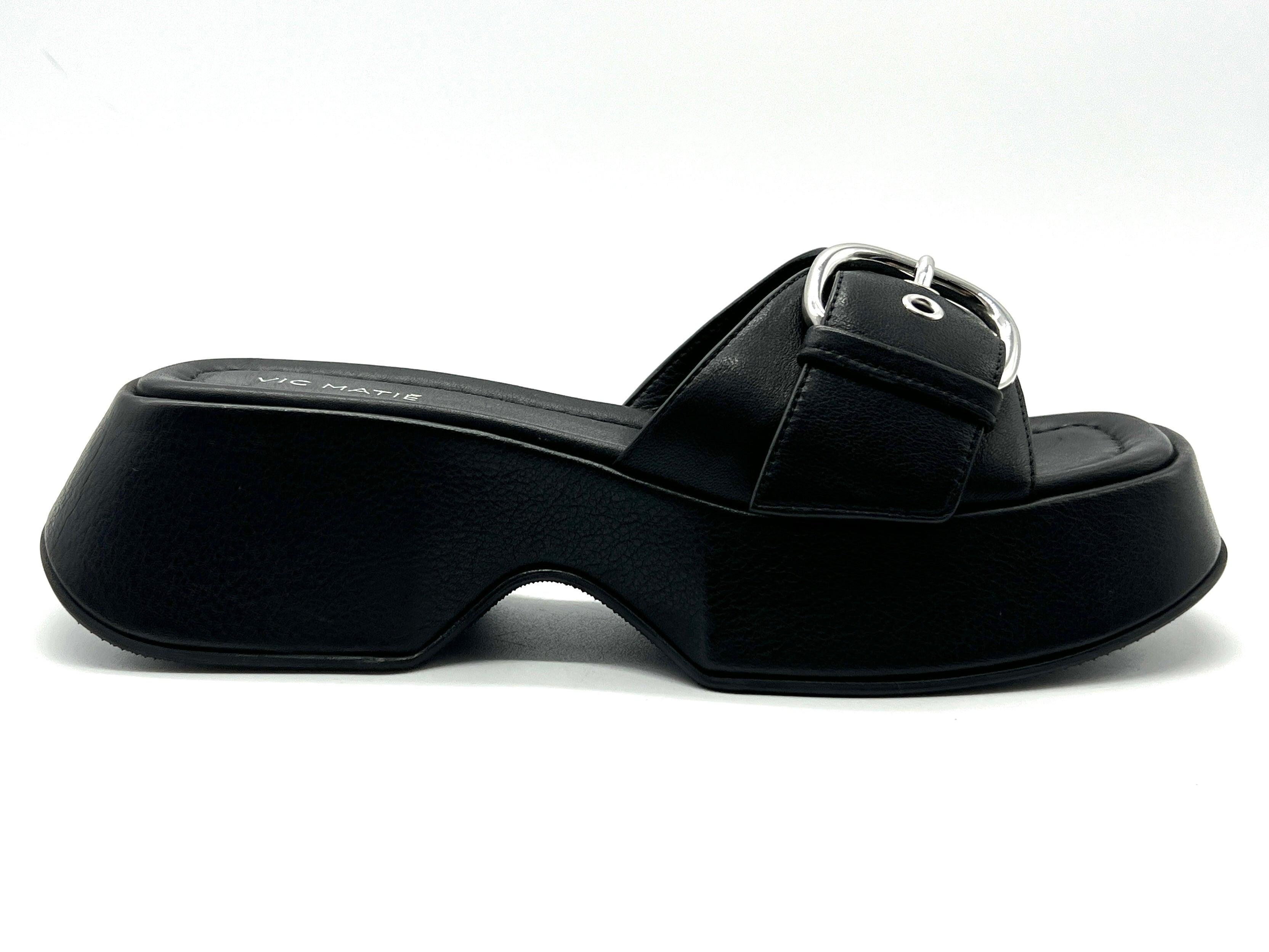 Damen Pantoffel aus Leder in Schwarz - Absatz 3cm Damen Mules & Sabots Vic Matié 