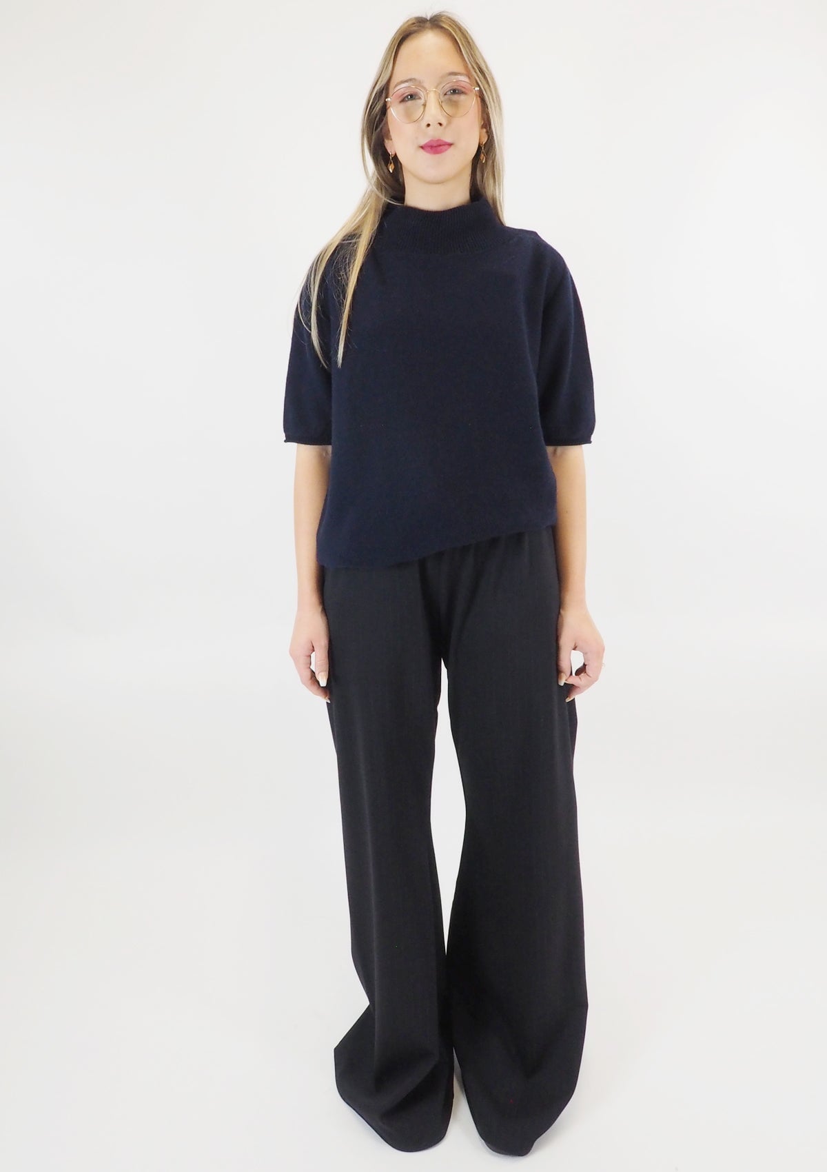 Damen Pullover aus Schurwolle in Blau Damen Ready to wear Fashion Hannes Roether 