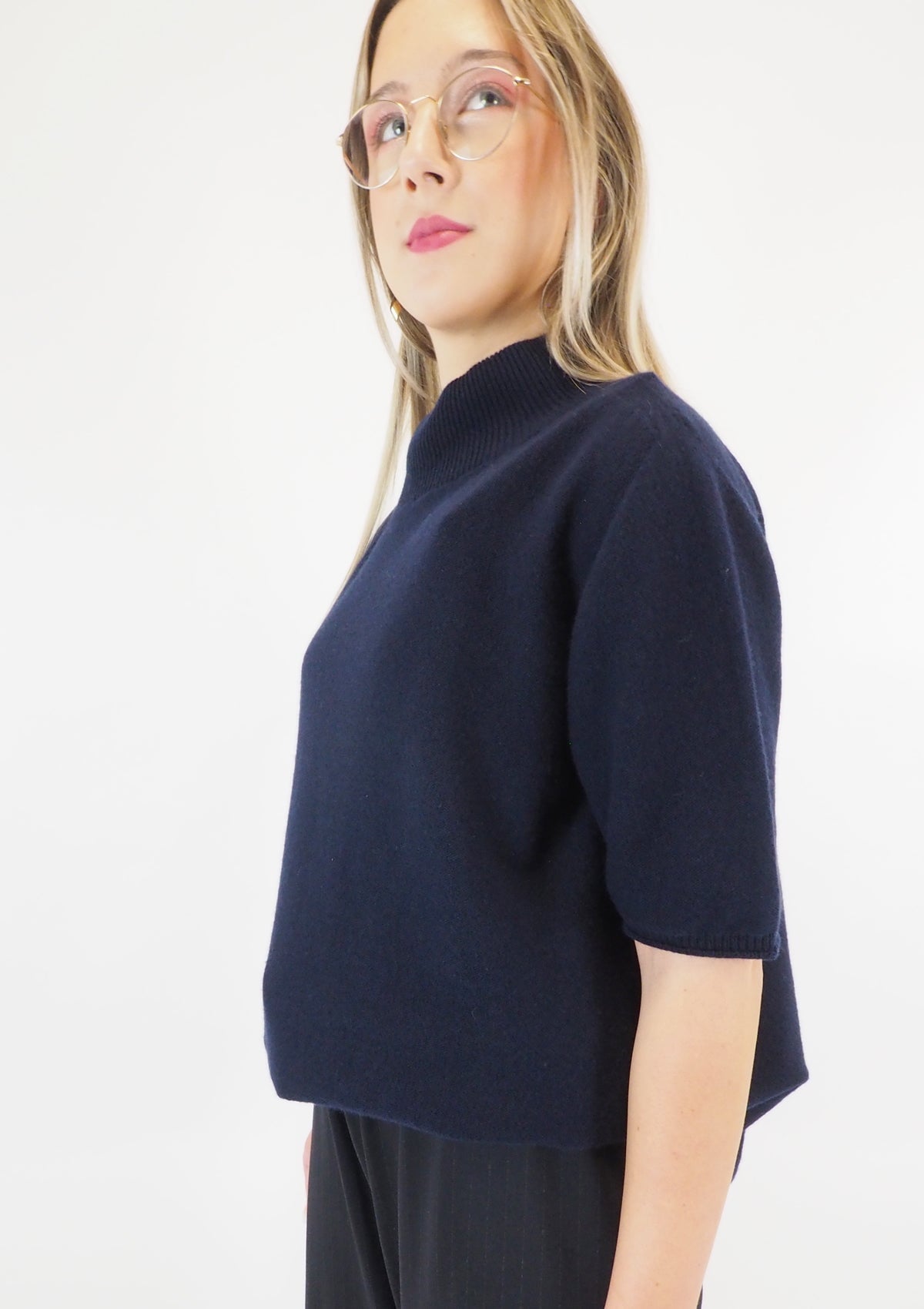 Damen Pullover aus Schurwolle in Blau Damen Ready to wear Fashion Hannes Roether 