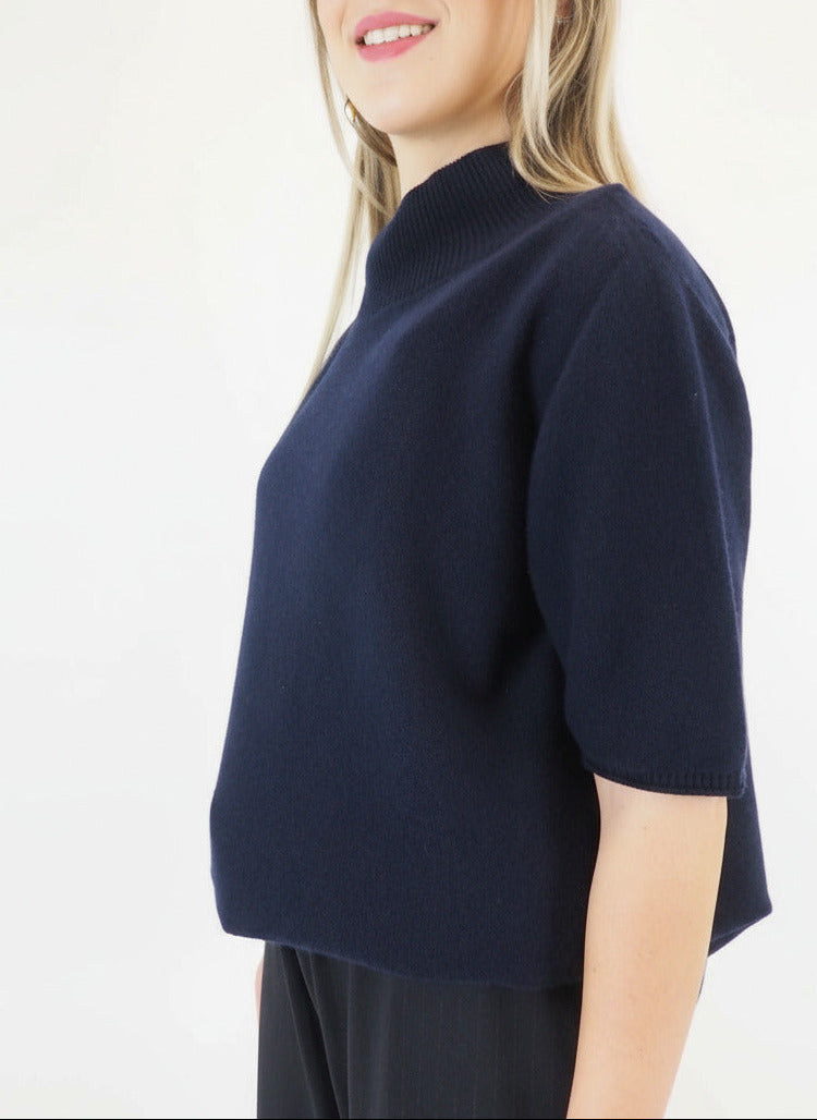 Damen Pullover aus Schurwolle in Blau Damen Ready to wear Fashion Hannes Roether 