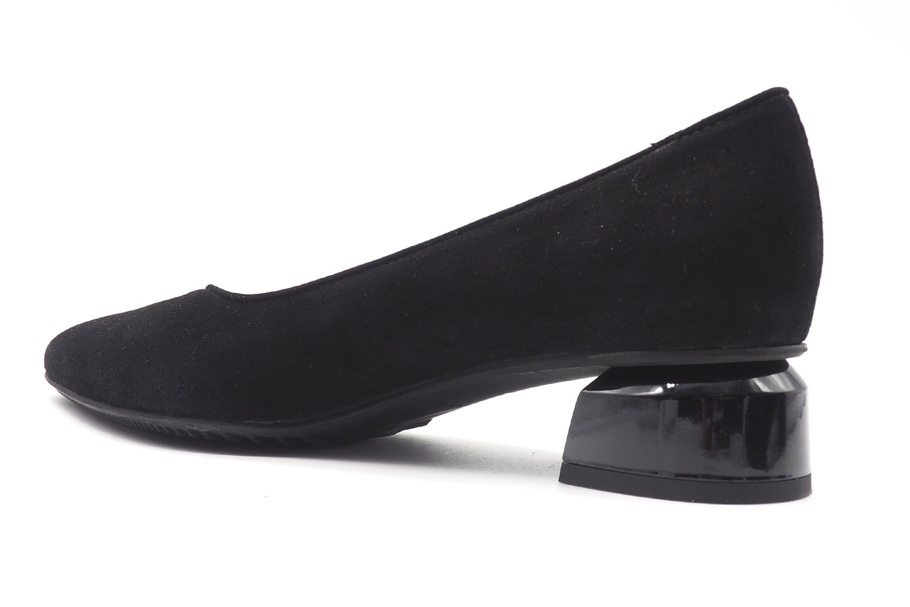 Damen Pumps aus Veloursleder in Schwarz mit weicher Gummisohle Damen Pumps Brunate 