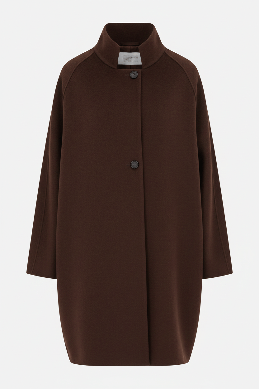 Damen Raglan Cape Mantel aus feinster Wolle in Dunkelbraun Damen Mantel Harris Wharf London 