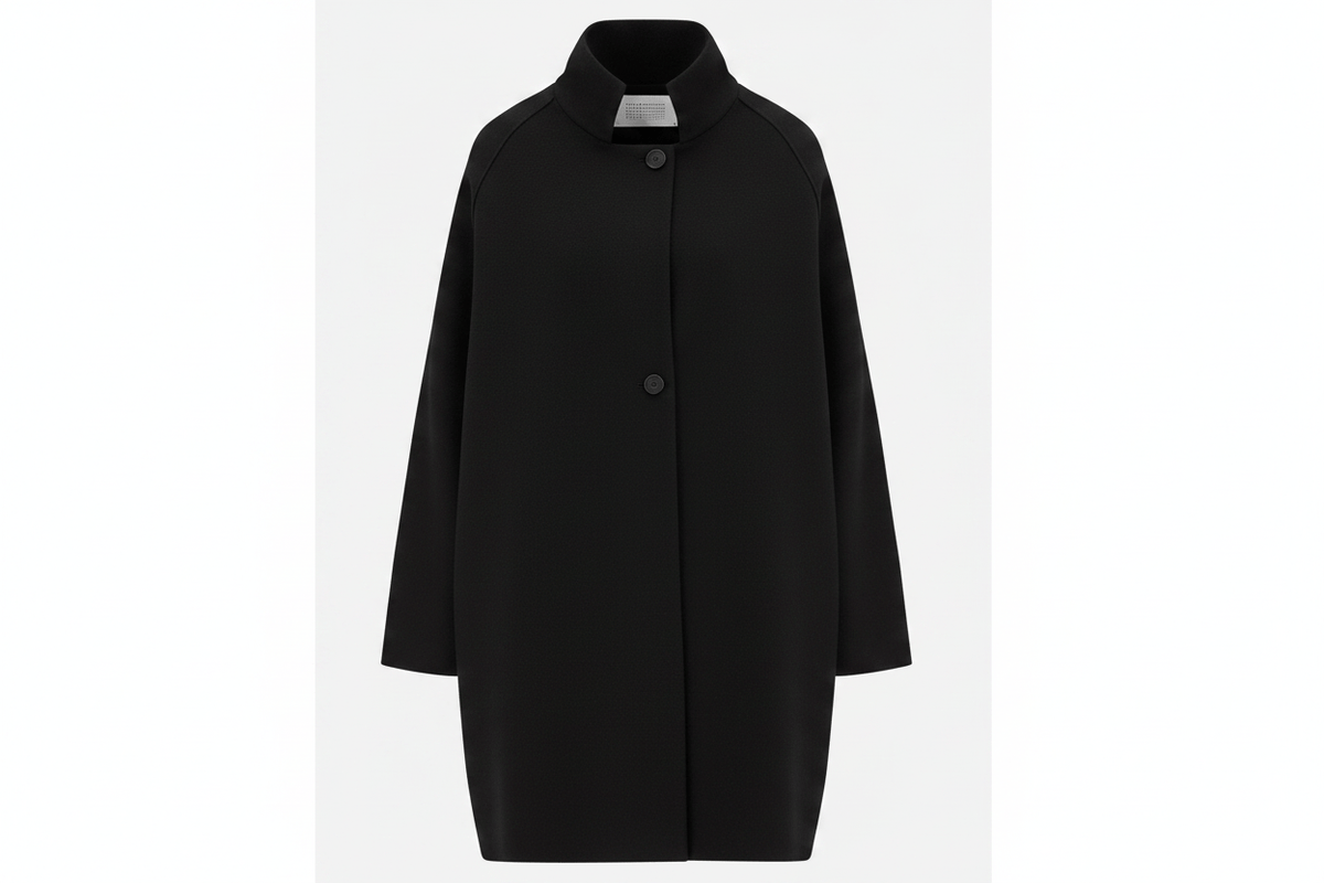 Damen Raglan Cape Mantel aus feinster Wolle in Schwarz Damen Mantel Harris Wharf London 