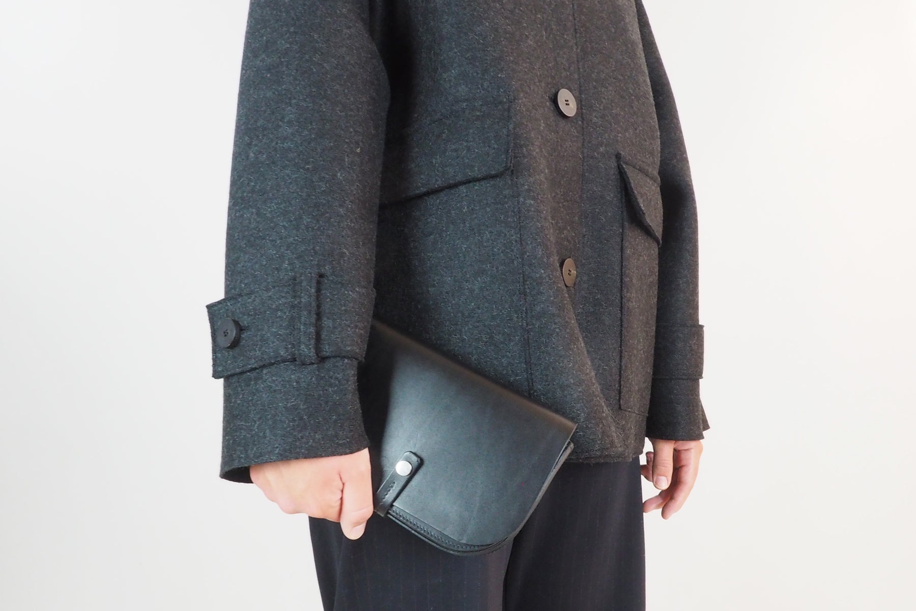 Damen Raglanjacke mit Steppfutter - Anthracite Damen Jacke Harris Wharf London 