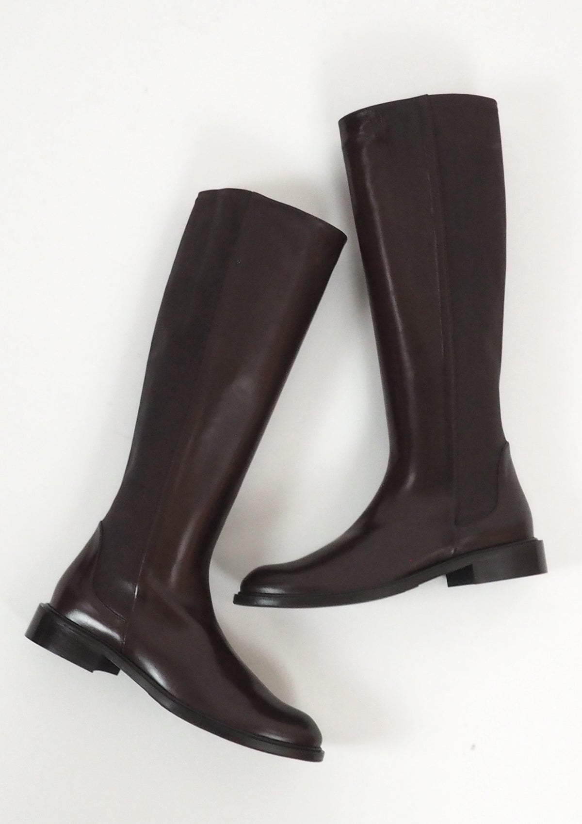 Damen Reitstiefel aus Nappaleder in Braun - Absatz 3cm Damen Stiefel Lorenzo Masiero 