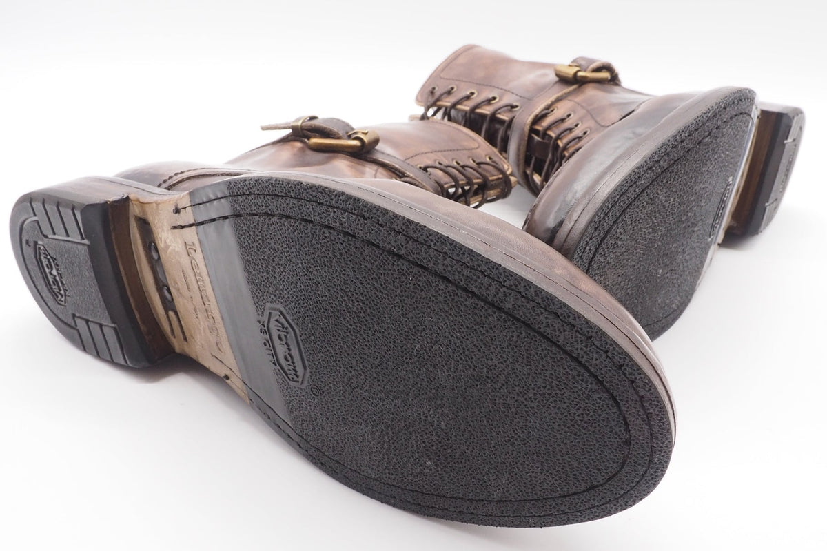 Damen Schnürboot aus Braun meliertem Leder im Vintage-Stil Damen Boots & Booties Lemargo 