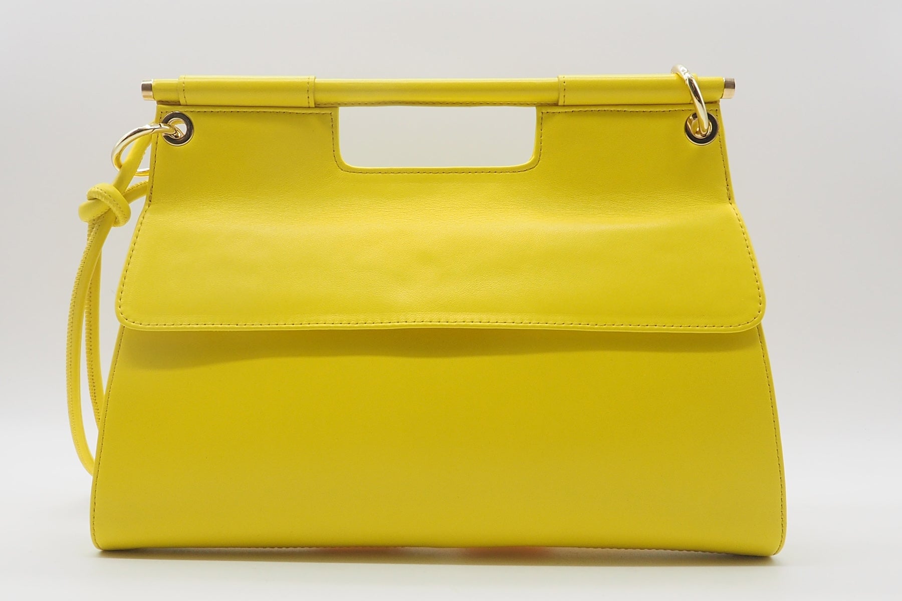 Damen Schultertasche aus softem Leder in strahlendem Gelb - London Taschen Crossbody & Schultertasche Chie Mihara 