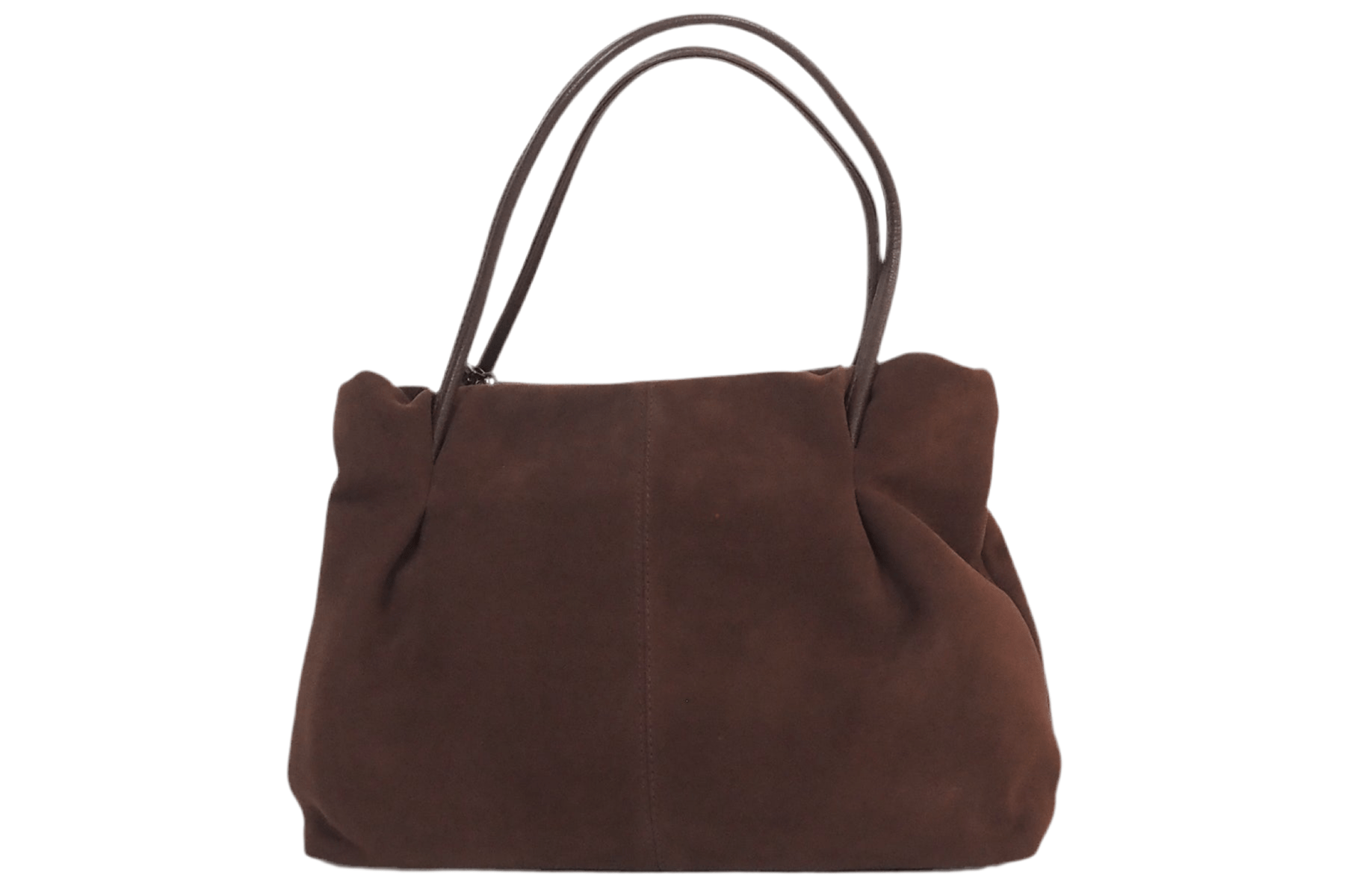 Damen Shopper aus Veloursleder in Rostbraun Taschen Tote-Bag Brunate 