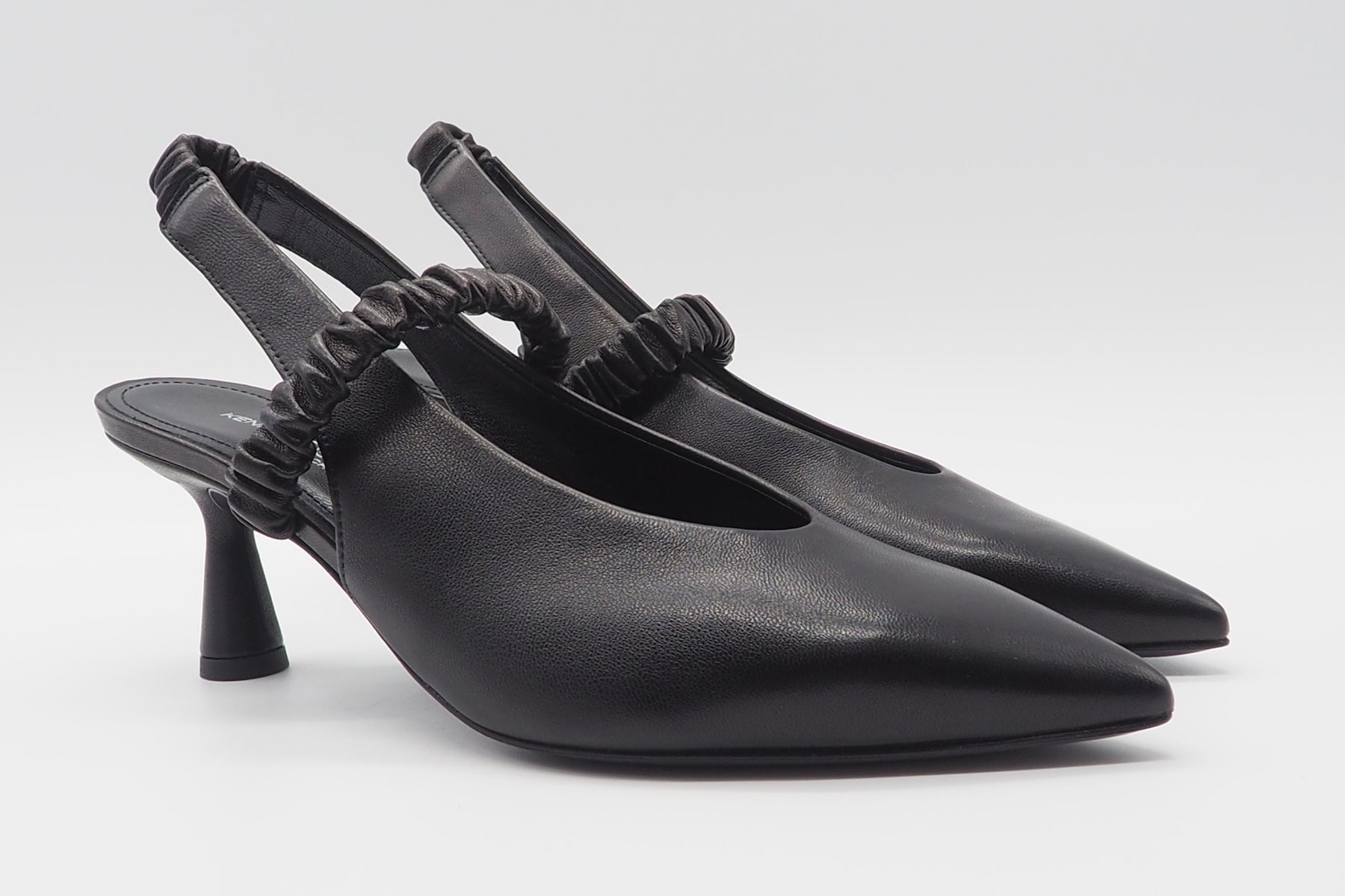 Damen Sling aus Glattleder in Schwarz mit Lederristband - Absatz 6cm Damen Pumps & Slings Kennel & Schmenger 