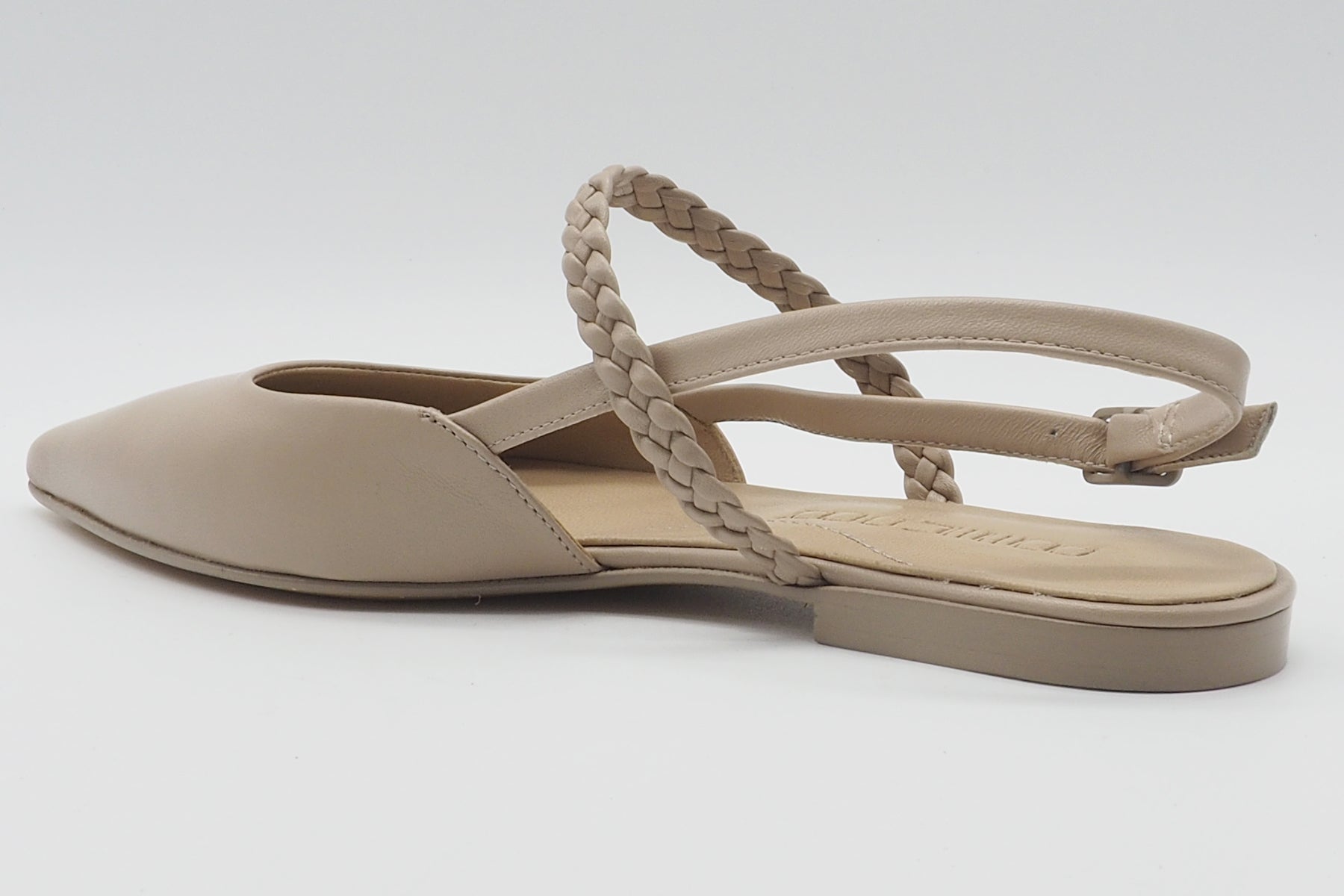Damen Sling aus Leder in Skin mit geflochtenem Ristriemen - 1 cm Absatz Damen Pumps & Slings Pomme D'or 
