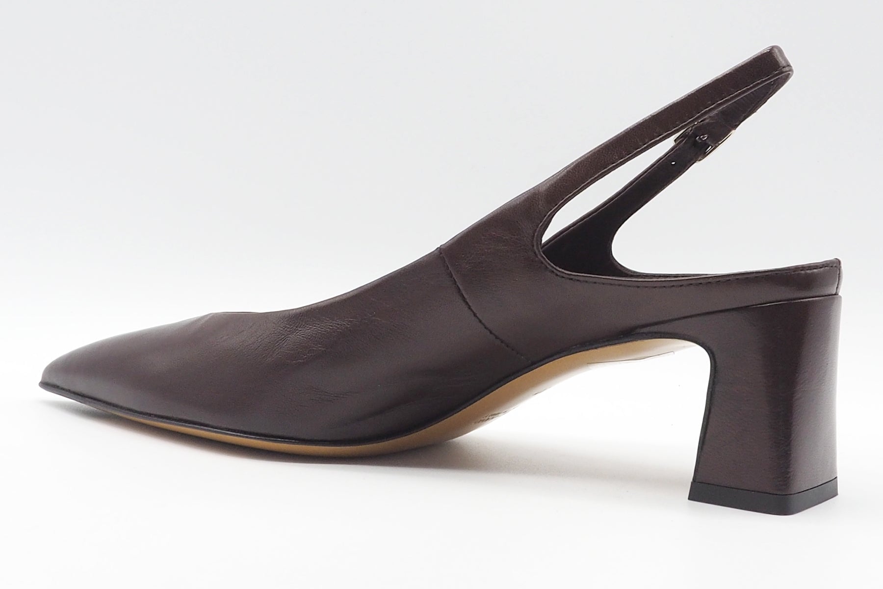 Damen Sling aus softem Leder in Dunkelbraun - 5 cm Absatz Damen Pumps & Slings Guglielmo Rotta 