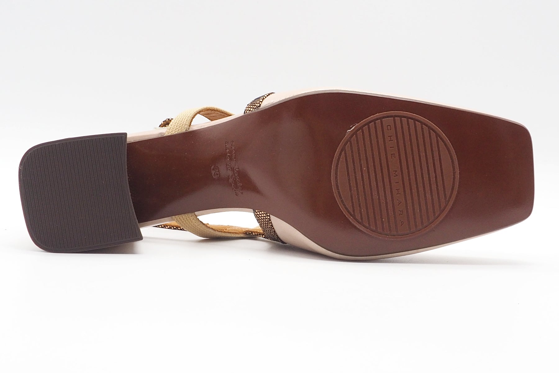 Damen Sling mit Ristriemen aus Lackleder in Rosé & Bronce - Absatz 6 cm Damen Pumps & Slings Chie Mihara 