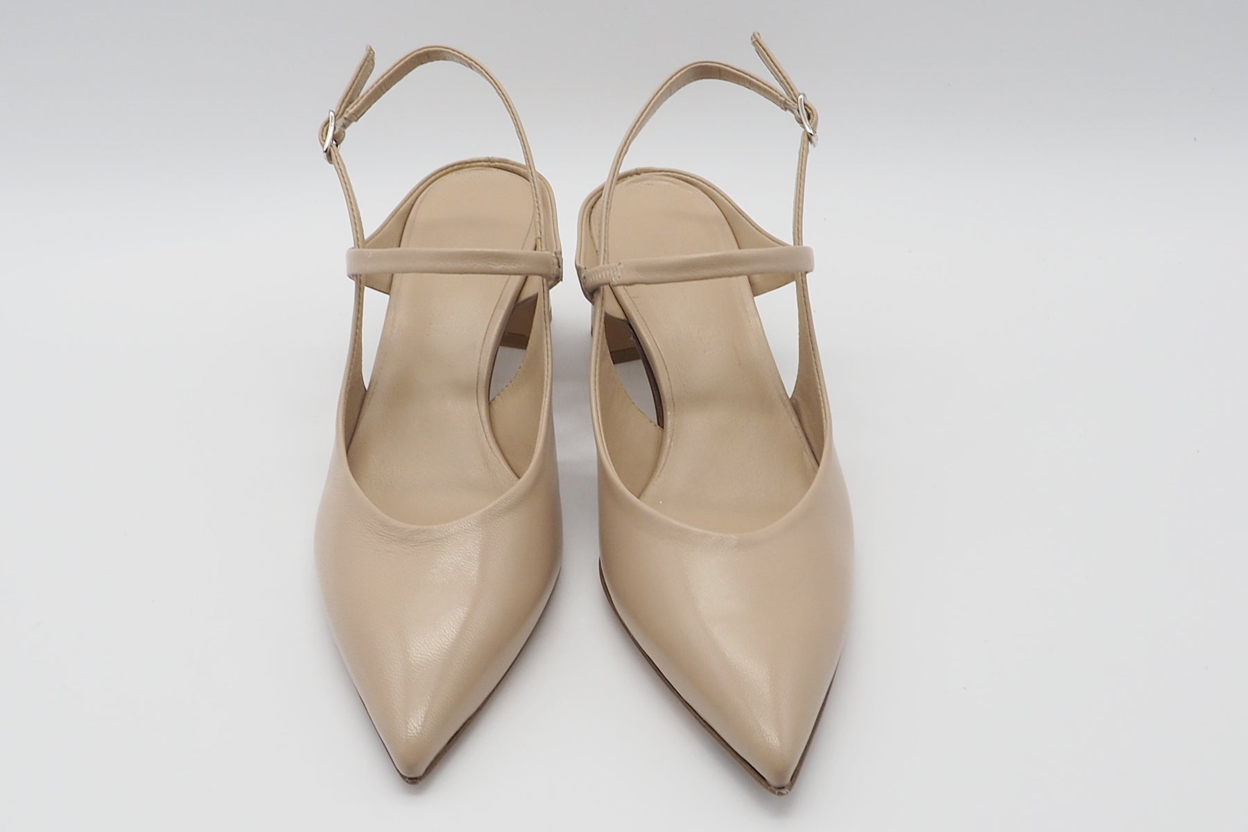 Damen Sling mit Ristriemen aus softem Leder in Skin - 5 cm Absatz Damen Pumps & Slings Guglielmo Rotta 