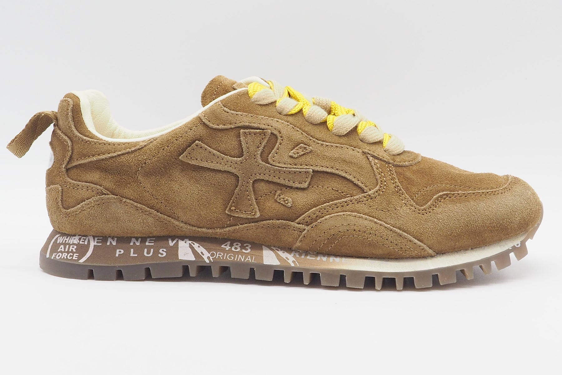 Damen Sneaker aus gewaschenem Velousleder in hellem Braun - Runsead Damen Sneaker Premiata 
