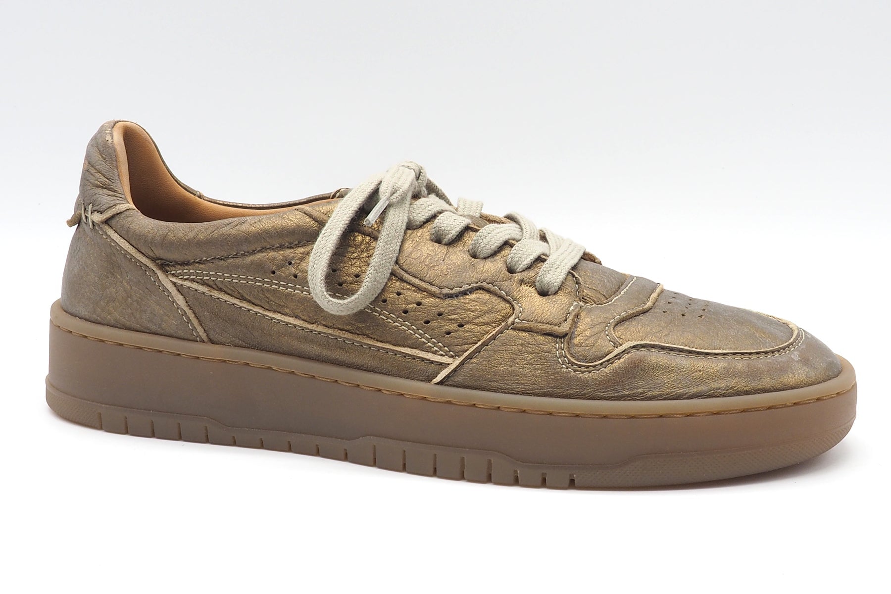 Damen Sneaker aus Hirschleder in edlem Bronze Damen Sneaker Lemargo 