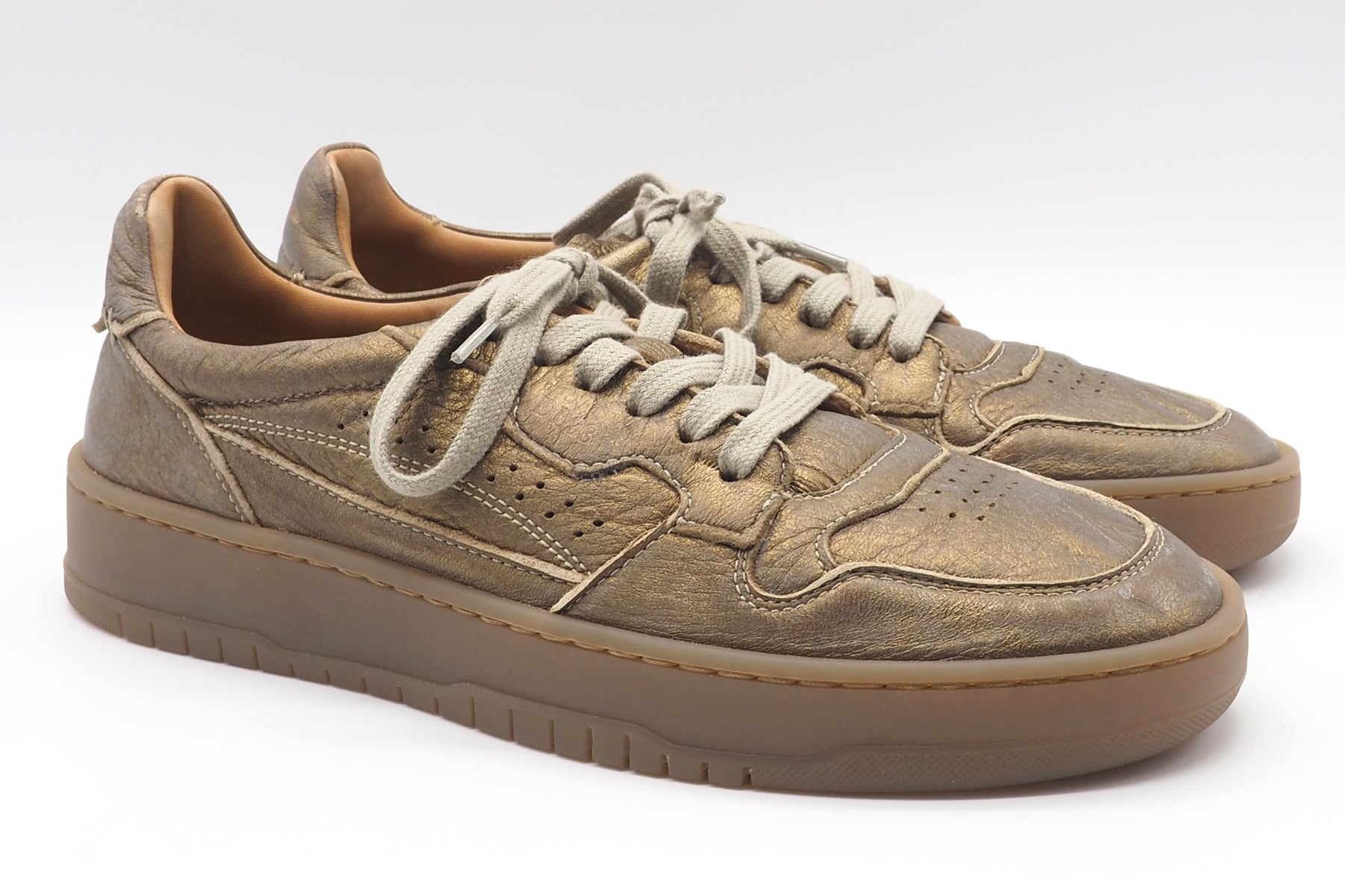 Damen Sneaker aus Hirschleder in edlem Bronze Damen Sneaker Lemargo 