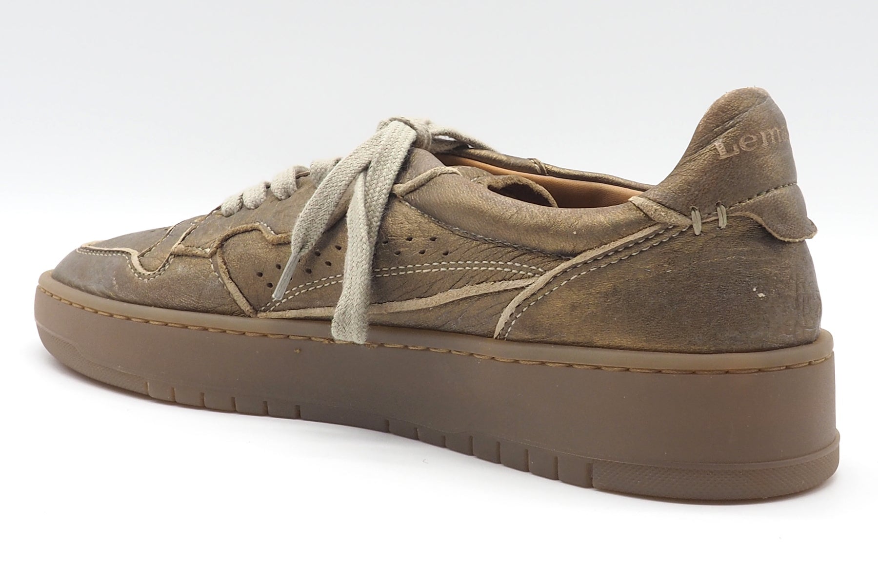 Damen Sneaker aus Hirschleder in edlem Bronze Damen Sneaker Lemargo 