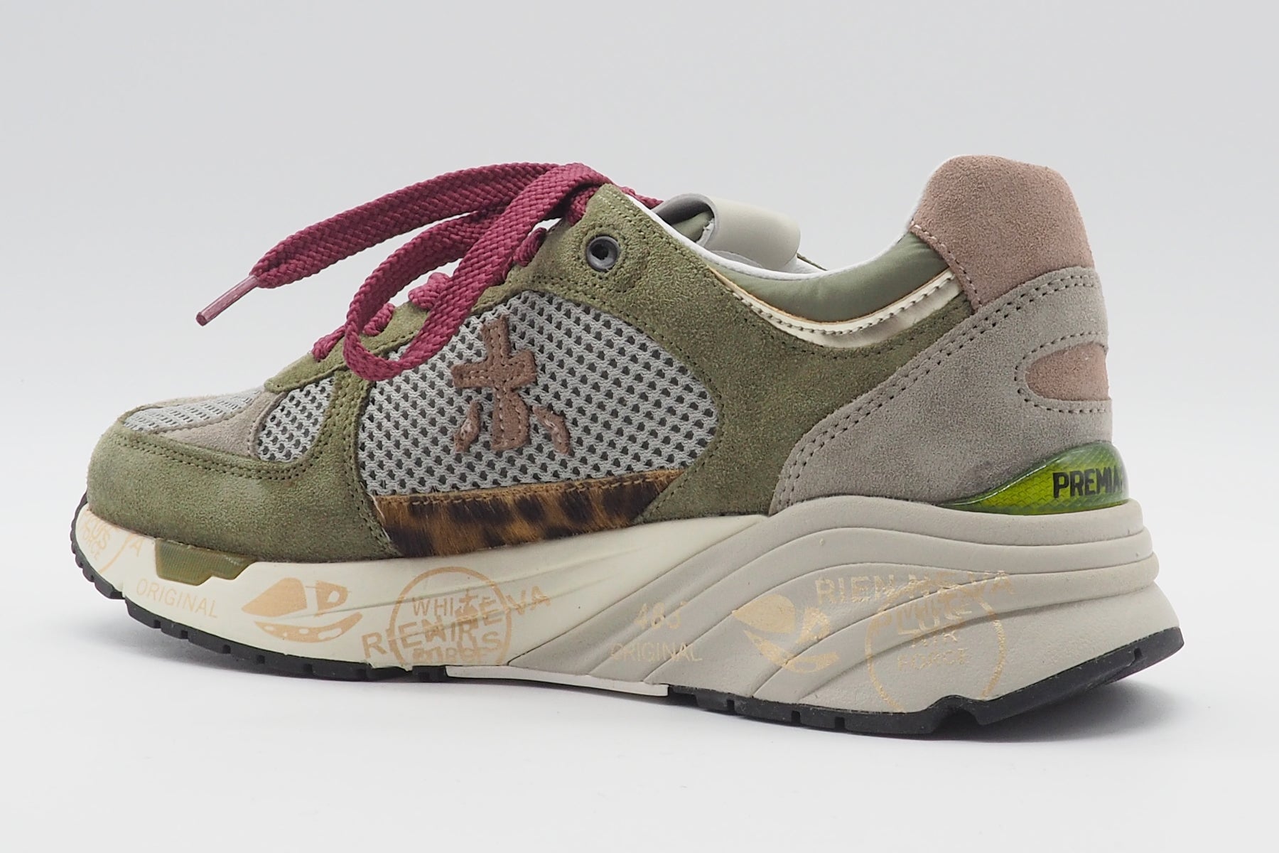 Damen Sneaker aus Nubukleder & Mesh in Grüntönen - Mased Damen Sneaker Premiata 