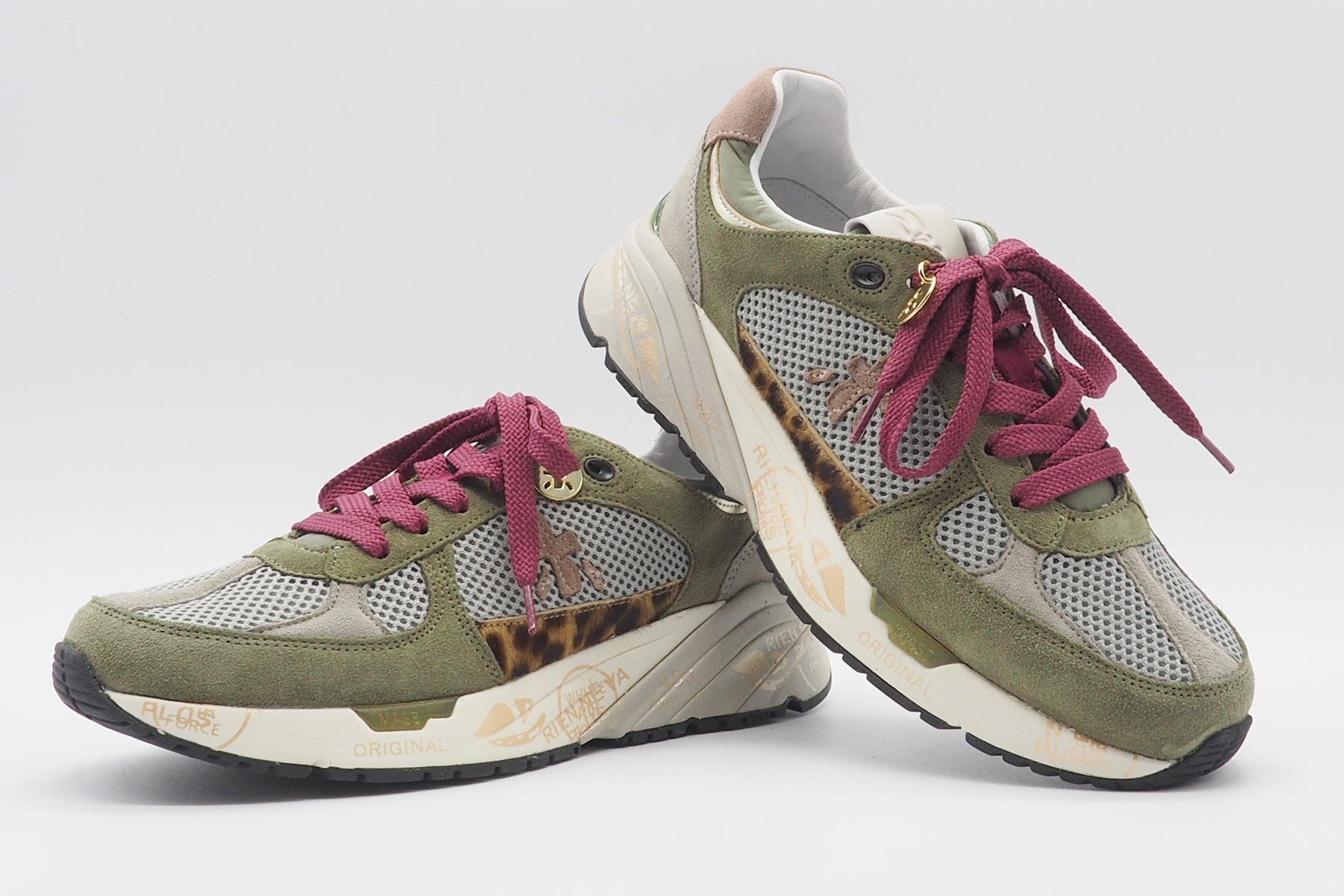 Damen Sneaker aus Nubukleder & Mesh in Grüntönen - Mased Damen Sneaker Premiata 