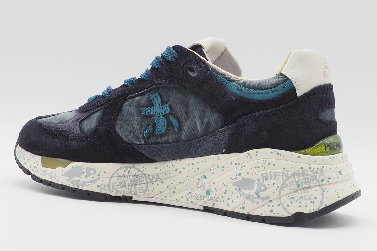 Damen Sneaker aus Velours & Textil in gewaschener Optik in Blau - Mased Damen Sneaker Premiata 