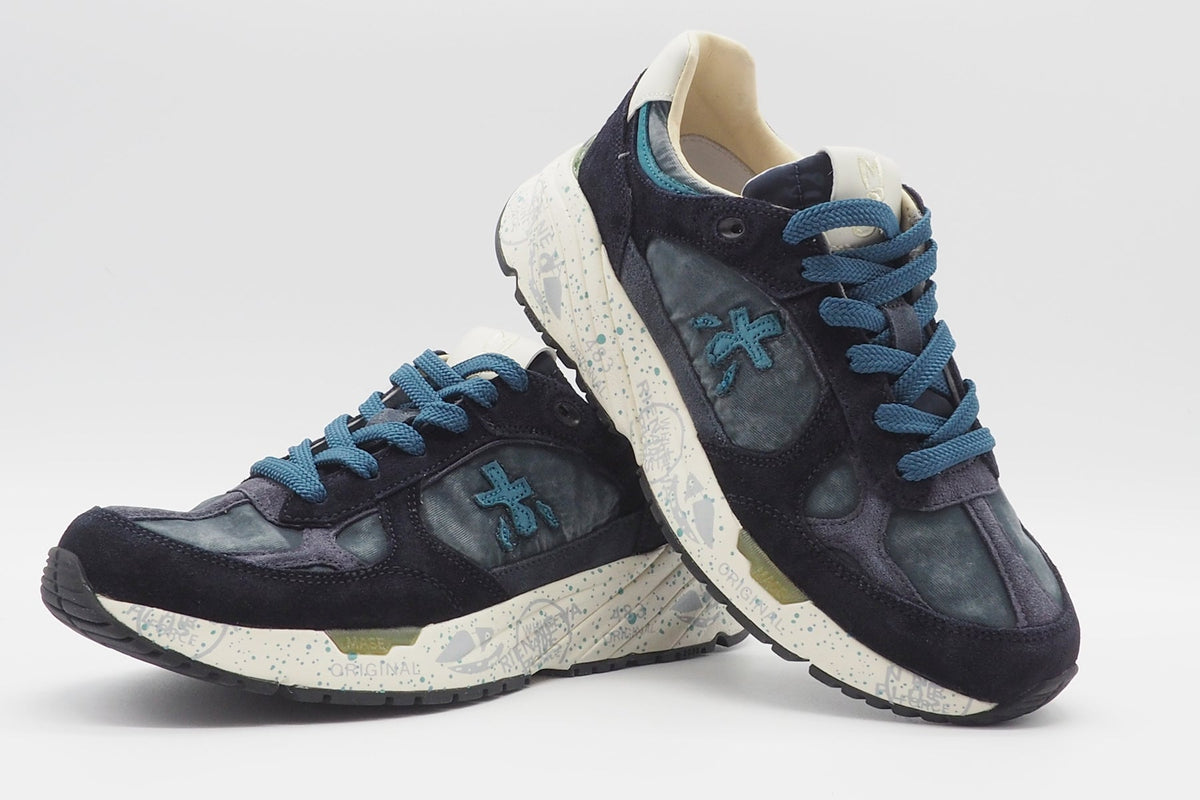Damen Sneaker aus Velours & Textil in gewaschener Optik in Blau - Mased Damen Sneaker Premiata 