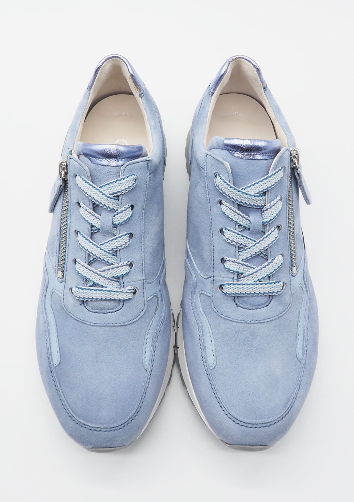 Damen Sneaker aus Veloursleder in Blau Damen Sneaker Gabor 