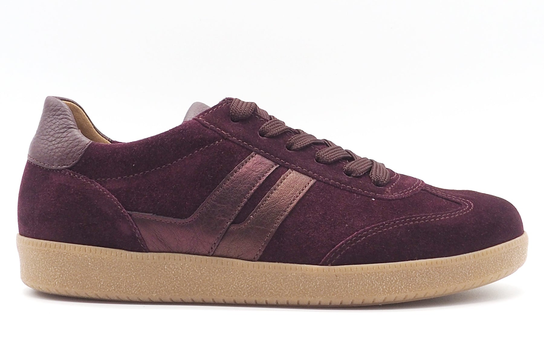 Damen Sneaker aus Veloursleder in Bordeaux Damen Sneaker Gabor 