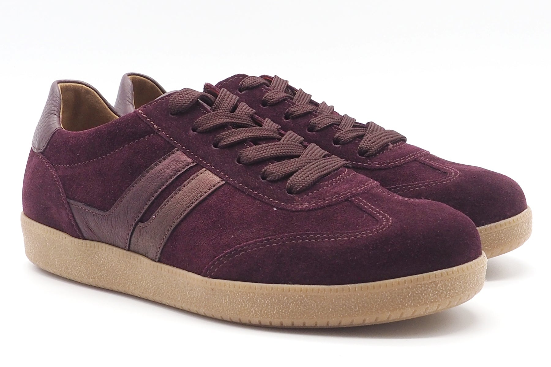 Damen Sneaker aus Veloursleder in Bordeaux Damen Sneaker Gabor 