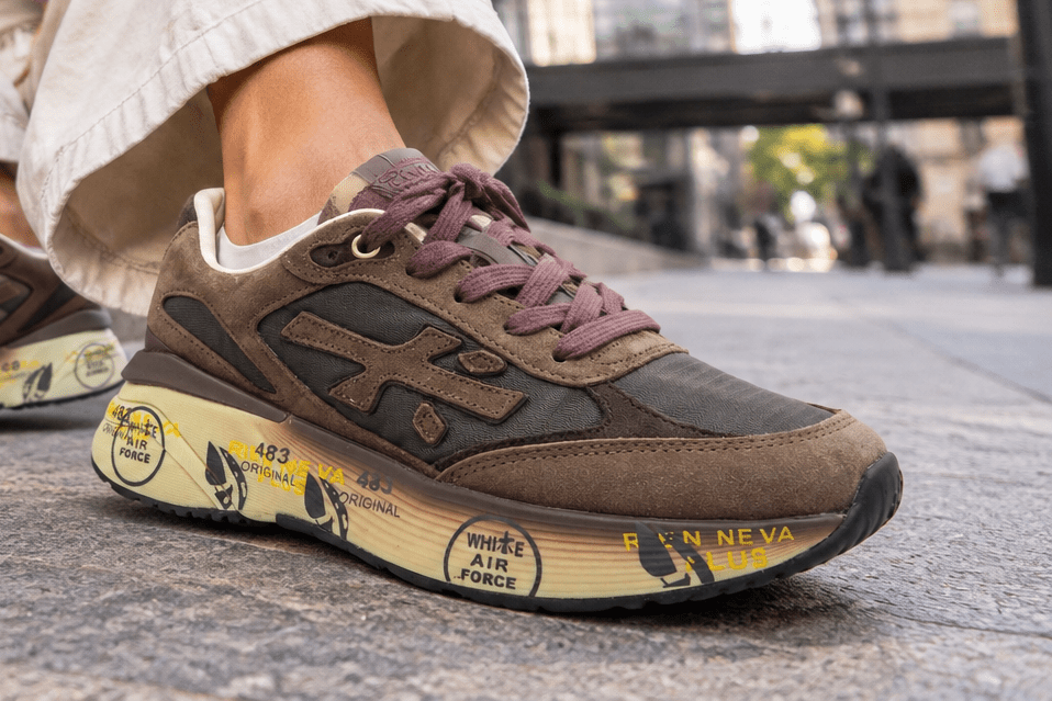 Damen Sneaker aus Veloursleder & Nylon in Braun & Bordeaux - Moerund Damen Sneaker Premiata 